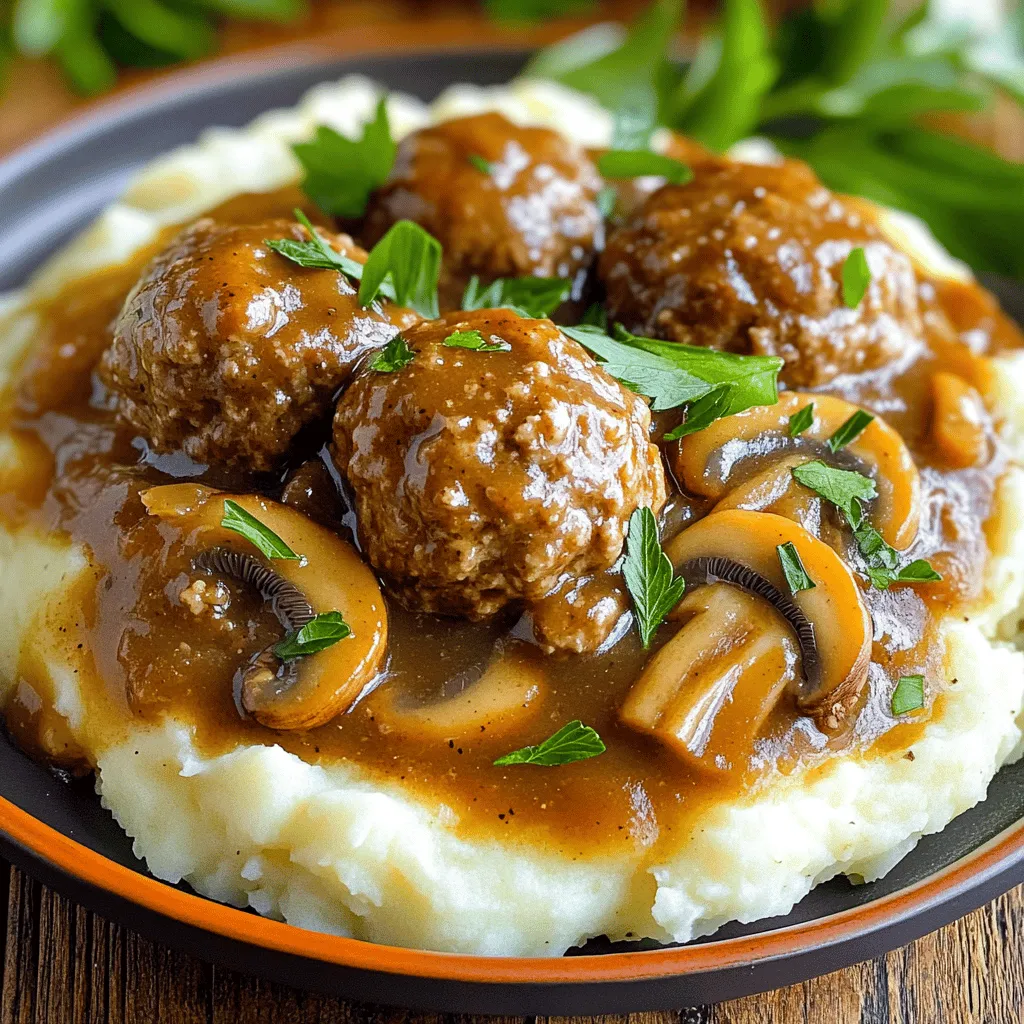 Savory Slow Cooker Salisbury Steak Meatballs Recipe