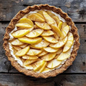 For a perfect crust, gather these items: - 2 ½ cups all-purpose flour - 1 teaspoon cinnamon - ½ teaspoon baking powder - 1 teaspoon salt - 1 cup unsalted butter, cold and cubed - ½ cup granulated sugar - 1 large egg The filling brings the pie to life. You will need: - 4 medium apples (Granny Smith or Honeycrisp), peeled, cored, and sliced - ½ cup brown sugar - 1 teaspoon ground cinnamon - 1 tablespoon lemon juice This layer adds a rich taste. Use these ingredients: - 8 ounces cream cheese, softened - ½ cup granulated sugar - 1 teaspoon vanilla extract - 1 large egg The topping gives a sweet crunch. You will need: - ¼ cup granulated sugar - 1 tablespoon cinnamon For the complete recipe, check the Full Recipe. This pie combines the sweet taste of apples with creamy cheese. You will love how it melts in your mouth! To start, grab a mixing bowl. Add 2 ½ cups of all-purpose flour, 1 teaspoon of cinnamon, ½ teaspoon of baking powder, and 1 teaspoon of salt. Mix these dry ingredients well. Next, take 1 cup of cold, cubed butter. Use a pastry cutter or your fingers to blend it into the flour mix. Keep mixing until it looks like coarse crumbs. Now, add ½ cup of granulated sugar and 1 large egg. Mix until everything is combined. Form the dough into a ball, wrap it in plastic, and chill it in the fridge for 30 minutes. While the dough chills, let's prepare the filling. Take 4 medium apples, like Granny Smith or Honeycrisp, and peel, core, and slice them. In a large bowl, toss the apples with ½ cup of brown sugar, 1 teaspoon of ground cinnamon, and 1 tablespoon of lemon juice. Let this sit for 10-15 minutes. This step helps the apples soak up the flavors. Now, it's time for the cream cheese layer. In a separate bowl, add 8 ounces of softened cream cheese. Mix this with ½ cup of granulated sugar, 1 teaspoon of vanilla extract, and 1 large egg. Beat these ingredients together until the mixture is smooth and creamy. This layer adds a rich taste to the pie. Preheat your oven to 350°F (175°C). Roll out about 2/3 of your chilled dough on a floured surface. Place it into a 9-inch pie pan. Spread the cream cheese mixture evenly over this crust. Next, layer the spiced apple filling over the cream cheese layer. This creates a yummy contrast of flavors. For the topping, roll out the remaining dough. You can cut it into strips for a lattice design or cover the pie completely. If you cover it fully, make slits for steam to escape. Trim and seal the edges. In a small bowl, mix ¼ cup of granulated sugar with 1 tablespoon of cinnamon. Sprinkle this mixture evenly over the crust for added flavor. Finally, place your pie in the oven. Bake it for 45-50 minutes or until the crust turns golden brown and the filling bubbles up. Once done, let the pie cool at room temperature for at least 30 minutes. This cooling time helps the filling set. For the best experience, serve it warm or at room temperature, maybe with a scoop of vanilla ice cream. Remember, you can find the full recipe for this delightful treat above! The crust is key for a great pie. Start with cold butter. This keeps the crust flaky. Use a pastry cutter or your fingers to mix. Stop when the mix looks like sand. Chill the dough for at least 30 minutes. This helps it hold shape when baked. Choose apples that are crisp and tart. Granny Smith and Honeycrisp work well. Peel and core each apple first. Then, slice them thinly. Thin slices cook faster and blend better with the filling. Toss the apples with brown sugar and cinnamon. This adds flavor and draws out juice. After baking, let the pie cool for 30 minutes. This helps the filling set. If you cut it too soon, it may spill. Serve warm or at room temperature. Pair it with vanilla ice cream for a tasty treat. You can also drizzle caramel on top for extra flavor. Check out the Full Recipe for more details! {{image_2}} You can switch out apples for other fruits. Pears add a sweet touch. Cherries bring a tart flavor. Peaches offer a juicy twist. Just make sure to adjust the sugar based on the fruit's sweetness. This keeps your pie balanced and tasty. Want a gluten-free crust? Use a mix of almond flour and coconut flour. You can also use a store-bought gluten-free pie crust. Just follow the package directions. This way, everyone can enjoy this pie without worry. To make this pie vegan, swap cream cheese for a plant-based option. Look for brands that use nuts or soy. You can also blend silken tofu with a bit of lemon juice and sugar. This gives a creamy texture that works well here. For more ways to enjoy this recipe, check the Full Recipe. After enjoying your snickerdoodle cream cheese apple pie, let it cool completely. Cover it with plastic wrap or foil. This keeps the pie fresh and tasty for up to 3 days in the fridge. Make sure to store it in an airtight container to lock in flavors. If you want to save some for later, freezing is a great option. Slice the pie into pieces. Wrap each piece tightly in plastic wrap, then place them in a freezer bag. This way, you can enjoy a slice whenever you want! The pie will stay good for up to 3 months in the freezer. Just remember to label the bag with the date. To enjoy your pie warm, preheat your oven to 350°F (175°C). Place the pie or slices on a baking sheet. Cover with foil to prevent burning. Heat for about 15-20 minutes. If you want it warm and gooey, you can also use the microwave. Heat a slice for 30-45 seconds, but keep an eye on it. Enjoy your snickerdoodle cream cheese apple pie again with these easy steps! For the full recipe, check out the complete guide. Yes, you can use store-bought crust. It saves time and still tastes good. Just follow the package instructions for baking. If you want a homemade taste, try making your own crust. Granny Smith and Honeycrisp apples work best for this pie. These apples offer a nice balance of sweet and tart flavors. They hold their shape well when baked, giving you a great texture. This pie lasts about 3 to 4 days in the fridge. Keep it covered to maintain freshness. If you notice any changes in smell or texture, it’s best to toss it. Yes, you can make this pie in advance. It tastes great after resting in the fridge. Just bake the pie, let it cool, and then store it covered. You can also freeze it for up to 3 months. Serve the pie warm or at room temperature. A scoop of vanilla ice cream pairs nicely. You can sprinkle some cinnamon on top or drizzle caramel for extra flavor. For a fun touch, try adding whipped cream! In this blog post, we covered the essential ingredients for the crust, filling, and toppings of the Snickerdoodle Cream Cheese Apple Pie. I shared clear steps to make each part of the pie, from crust to baking. You now have tips for a better crust and storage info to keep it fresh. Exploring variations lets you customize your pie easily. This recipe is fun and tasty, perfect for gatherings. Enjoy making this pie and sharing it with friends and family for sweet smiles.