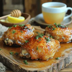 To make Lemon Tea Fried Chicken, you need the following items: - 4 chicken thighs (bone-in, skin-on) - 2 cups buttermilk - 2 tablespoons lemon zest - 2 bags of lemon-flavored tea - 1 ½ cups all-purpose flour - 1 teaspoon paprika - 1 teaspoon garlic powder - 1 teaspoon onion powder - ½ teaspoon cayenne pepper (adjust to taste) - Salt and pepper to taste - Vegetable oil (for frying) - Fresh parsley (for garnish)