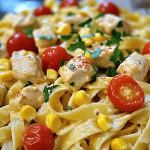 - Pasta options: You can use fettuccine or penne pasta. Both work great. Fettuccine gives a nice, wide surface for sauce, while penne holds sauce inside its tubes. Choose what you love! - Chicken selection: I recommend boneless, skinless chicken breasts. They cook quickly and stay juicy. You can also use thighs if you prefer darker meat. - Essential spices and seasonings: The magic comes from smoked paprika, onion powder, oregano, and cayenne pepper. These spices add depth and warmth. Adjust the cayenne to control the heat. - Fresh herbs: Fresh parsley brightens the dish. If you can’t find parsley, try basil or cilantro. Both add a fresh touch. - Cheese options: Cheddar is the star cheese here, but feel free to experiment! You can try Monterey Jack, gouda, or even a sprinkle of parmesan for extra flavor. - Additional veggies to enhance flavor: Cherry tomatoes and corn are great choices. You could also toss in bell peppers or spinach for extra color and nutrition. These additions make the dish even more vibrant. For the complete cooking details, check out the Full Recipe. Start by filling a large pot with water. Add a generous amount of salt. This step adds flavor to the pasta. Bring the water to a rolling boil. Once boiling, add 12 oz of your favorite pasta, either fettuccine or penne. Cook according to the package instructions. You want it to be al dente, firm but not hard. This usually takes about 8 to 10 minutes. Once done, drain the pasta and save ½ cup of the pasta water for later. For the chicken, use 1 lb of boneless, skinless breasts. Cut them into small cubes. Season these pieces well with salt, pepper, smoked paprika, onion powder, oregano, and cayenne pepper. This mix adds a bold taste. If you prefer not to use chicken, try mushrooms or tofu for a tasty alternative. These options keep the dish hearty and satisfying. Heat a large skillet over medium heat. Add 2 tablespoons of unsalted butter to the pan. Once melted, add the seasoned chicken. Cook until the chicken turns golden brown. This should take about 6 to 8 minutes. Remove the chicken and set it aside. In the same skillet, add 2 more tablespoons of butter and 2 cloves of minced garlic. Sauté the garlic for about 1 minute until it becomes fragrant. This step adds depth to the dish. Now, it’s time to bring everything together. Add the cherry tomatoes and corn kernels to the skillet. Sauté these for about 3 to 4 minutes until the tomatoes soften. Return the cooked chicken to the pan. Pour in the heavy cream and the reserved pasta water. Stir everything together until well combined. To achieve a creamy texture, add the cooked pasta and mix gently. Gradually add in 1 cup of shredded cheddar cheese. Keep stirring until the cheese melts fully. Adjust the seasoning with salt and pepper as needed. Enjoy the rich, creamy goodness of Cowboy Butter Chicken Pasta! For more details, check the Full Recipe. To make the cowboy butter flavor just right, adjust the spice levels to your taste. If you like it spicy, add more cayenne pepper. If you prefer it mild, use less. You can also mix in other spices. Consider adding chili powder, thyme, or even a splash of lemon juice. These changes can give the dish a new twist. Avoid sticky pasta by stirring it in the pot after adding it to boiling water. This keeps it separated. Also, make sure to cook it until it's al dente. This means it should still have a slight bite. For reheating leftovers, add a splash of water or cream. This helps to keep the pasta moist and creamy. For creative plating, try using a large bowl or individual plates. You can top the pasta with more cheddar cheese and a sprinkle of smoked paprika. This adds color and flavor. When it comes to sides, consider serving garlic bread or a fresh salad. For beverages, iced tea or a light white wine pairs well with this dish. {{image_2}} You can easily make this dish vegetarian. Swap the chicken for hearty veggies or tofu. Use a mix of bell peppers, zucchini, and mushrooms. They add great flavor and texture. For protein, I recommend adding legumes like chickpeas or lentils. They will make your meal filling and nutritious. If you need a gluten-free meal, choose gluten-free pasta. Brands like Banza or Tinkyada work well. They hold up nicely in this dish. For the sauce, use gluten-free butter and check the cream brand. Most heavy cream is gluten-free, but it's wise to double-check labels. Want to give your Cowboy Butter Chicken Pasta a kick? Add jalapeños or chipotle for a Southwestern twist. It brings a smoky heat that complements the creamy sauce. If you lean towards Italian flavors, add fresh basil and grated parmesan. These additions create a fresh and aromatic experience. The beauty of this dish is its flexibility. You can craft it to suit your taste! To store leftover Cowboy Butter Chicken Pasta, let it cool first. Place it in an airtight container. This helps keep the flavors fresh. You can store it in the fridge for up to three days. Try to use shallow containers. This allows the pasta to cool quickly and evenly. Reheat your pasta gently to keep it creamy. You can use a microwave or a stovetop. If using a microwave, cover the container to trap moisture. Stir in a splash of water or cream to help with creaminess. Avoid reheating more than once. This keeps the pasta from getting dry and chewy. To freeze Cowboy Butter Chicken Pasta, let it cool down completely. Place it in a freezer-safe container. You can also use freezer bags. Make sure to remove as much air as possible. This helps prevent freezer burn. When ready to use, thaw it in the fridge overnight. For best results, reheat gently after thawing. Cowboy Butter Chicken Pasta is a hearty dish that combines pasta, chicken, and a rich, flavorful sauce. The dish has roots in American comfort food, inspired by cowboy cooking. It brings together simple ingredients to create a meal that feels indulgent yet easy to prepare. The creamy sauce made from butter, garlic, and spices gives the dish its signature taste. Yes, you can make this dish dairy-free. Instead of using butter, try coconut oil or a vegan butter alternative. For the cream, use coconut cream or a dairy-free cream made from nuts. These swaps will keep the dish creamy and delicious without dairy. To manage the heat level, you can adjust the amount of cayenne pepper. Start with less cayenne if you prefer a milder dish. You can also add more spices like smoked paprika for flavor without extra heat. If you enjoy spice, consider adding diced jalapeños or red pepper flakes for an extra kick. Leftovers of Cowboy Butter Chicken Pasta can last up to three days in the fridge. Store them in an airtight container to keep them fresh. When reheating, add a splash of water or cream to maintain its creamy texture. Yes, you can prepare some parts in advance. Cook the chicken and veggies, then store them separately. Cook the pasta just before serving for the best texture. Combine everything when you are ready to eat for a quick and easy meal. You can find the Full Recipe for Cowboy Butter Chicken Pasta in the recipe section of this article. It includes all the steps and ingredients you need to create this fantastic dish. This blog post covers everything you need to make Cowboy Butter Chicken Pasta. We explored key ingredients like pasta, chicken, and spices. You learned cooking methods and tips for flavor and presentation. We even discussed variations for dietary needs and storage advice for leftovers. Cooking can be fun and easy. Let your creativity shine as you make this dish! Enjoy experimenting with ingredients that suit your taste. Your kitchen adventures await!