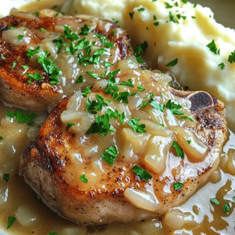 Here’s what you need for delicious smothered pork chops. Gather these items before you start cooking.