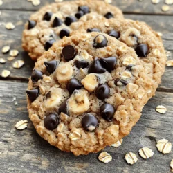- 2 ripe bananas, mashed - 1 cup rolled oats - 1/2 cup almond flour - 1/4 cup honey or maple syrup - 1/4 cup chocolate chips (dark or semi-sweet) - 1 teaspoon vanilla extract - 1/2 teaspoon baking soda - 1/2 teaspoon cinnamon - Pinch of salt When making banana oatmeal cookies, start with fresh, ripe bananas. The riper the bananas, the sweeter and more flavorful your cookies will be. Next, rolled oats add a chewy texture. Almond flour gives these cookies a nice nutty flavor and helps keep them gluten-free. Use honey or maple syrup for natural sweetness. If you need gluten-free flour, try using oat flour or coconut flour. For sweeteners, you can replace honey with agave syrup or mashed dates. If you want a nut-free version, use sunflower seed flour. This keeps the recipe safe for those with nut allergies. Bananas are rich in potassium and provide energy. They also add moisture to your cookies. Oats are a great source of fiber, which helps digestion. Almond flour is low in carbs and high in protein, making your cookies nutritious. These ingredients work together to create a tasty treat that feels good to eat. For the full recipe, check out the Banana Oatmeal Delight Cookies. Preheating the oven Start by preheating your oven to 350°F (175°C). This step is key to getting the right texture for your cookies. A hot oven ensures they bake evenly. Preparing the baking sheet Next, line a baking sheet with parchment paper. This keeps the cookies from sticking. It also makes for easy clean-up later. Combining wet ingredients In a large bowl, mash two ripe bananas. Then, add in 1/4 cup of honey or maple syrup. Mix in 1 teaspoon of vanilla extract. Stir this mixture until it feels smooth and creamy. Incorporating dry ingredients Now, add 1 cup of rolled oats, 1/2 cup of almond flour, 1/2 teaspoon of baking soda, and 1/2 teaspoon of cinnamon. Don’t forget a pinch of salt! Stir gently until everything is well combined. Then, fold in 1/4 cup of chocolate chips. This adds a sweet surprise in every bite. Scooping the dough Using a tablespoon, scoop the cookie dough onto your prepared baking sheet. Space each scoop about 2 inches apart. This gives them room to spread while baking. Baking time and appearance Flatten each cookie slightly with the back of the spoon. This helps them cook evenly. Bake in the oven for 12-15 minutes. Look for golden brown edges. Once baked, let them cool on the sheet for about 5 minutes before moving them to a wire rack. This cooling time helps them firm up. Make sure to check out the Full Recipe for more details! To make chewy cookies, you need to use more banana and less flour. For a crispier cookie, add a bit more almond flour. The right mix of ingredients is key. - Use 2 ripe bananas for moisture. - Keep the oat-to-flour ratio balanced. Want to jazz up your cookies? Try adding nuts or dried fruit for extra crunch. My favorites are walnuts or raisins. You can also play with spices. A pinch of nutmeg pairs well with cinnamon. - Add 1/2 cup of chopped nuts. - Try 1/4 cup of dried fruit for sweetness. A big mistake is overmixing the batter. This can make your cookies tough. Mix just until combined for the best texture. Another key point is baking at the right temperature. Always preheat your oven to 350°F. - Check your oven with a thermometer. - Bake only until golden brown. These tips will help you create perfect banana oatmeal cookies every time. For a full recipe, check the [Full Recipe]. {{image_2}} If you want to make nut-free banana oatmeal cookies, you can use sunflower seed butter instead of almond flour. This swap keeps the cookies tasty and safe for those with nut allergies. You can also omit or substitute chocolate chips. Try adding dried fruit or seeds for extra flavor and crunch. To make your cookies vegan, you need to substitute the egg. You can use applesauce, mashed bananas, or flaxseed meal mixed with water. These options bind the dough just as well. For sweeteners, choose maple syrup or agave syrup. These plant-based sweeteners add a nice touch without losing flavor. You can easily change the flavor of your cookies. Adding peanut butter or almond butter gives them a rich, nutty taste. Just mix in a few tablespoons to the dough. You can also incorporate different spices like nutmeg or ginger. These spices add warmth and depth, making your cookies unique and delightful. For the full recipe, check out the Banana Oatmeal Delight Cookies section. To keep your banana oatmeal cookies fresh, store them at room temperature in an airtight container. This method keeps the cookies soft and chewy. If you want to store them longer, use the fridge or freezer. In the fridge, they can last for up to a week. For freezing, wrap each cookie tightly in plastic wrap, then place them in a freezer bag. This way, they stay fresh for about three months. These cookies are best enjoyed fresh, but they can last a while. If stored at room temperature, they stay good for up to five days. In the fridge, they last about a week. Look for signs of spoilage like a dry texture or an off smell. If they feel hard or crumbly, it’s time to toss them. If you want to enjoy warm cookies, reheating them is simple. The best method is to use the oven. Preheat it to 300°F (150°C). Place the cookies on a baking sheet and warm them for about 5-7 minutes. This keeps them soft. You can also use a microwave, but be careful. Heat for just a few seconds; otherwise, they might dry out. Enjoy your cookies with a warm cup of tea or milk! For the full recipe, check out the instructions above. Yes, you can use ripe bananas for this recipe. In fact, overripe bananas work best. They add natural sweetness and moisture to the cookies. When bananas are very ripe, their starch converts to sugar. This change gives your cookies a rich flavor. Plus, ripe bananas are softer and easier to mash. This helps create a smooth cookie dough. This recipe is great for kids! The cookies are made with healthy ingredients. They contain oats, bananas, and a touch of honey or maple syrup. These ingredients provide energy and fiber. They also help children feel full longer. The cookies have no added sugars or unhealthy fats. They are a tasty snack that kids can enjoy after school or during playtime. Yes, you can change the sweetness of the cookies. If you want a less sweet treat, use less honey or maple syrup. Start with 2 tablespoons and taste the mixture. You can also leave out chocolate chips for less sugar. To make the cookies sweeter, add more honey or maple syrup. A good rule is to keep the total sweetener between 1/4 and 1/2 cup. This keeps the right balance of flavors in your cookies. For the Full Recipe, check the earlier sections. This blog shared how to make delicious banana oatmeal cookies. We covered key ingredients, tips for baking, and creative variations. Remember to pick ripe bananas for the best flavor. Feel free to swap ingredients based on your needs. These cookies are easy to make and packed with good nutrition. Enjoy baking and tasting your creations. You can make these cookies your own. Happy baking!