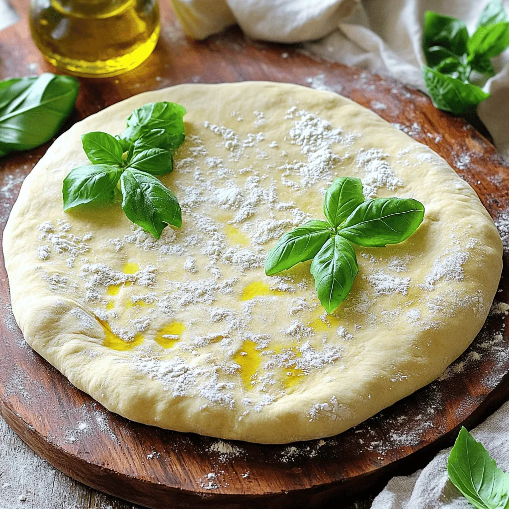 - 4 cups all-purpose flour (plus extra for dusting) - 1 packet (2 ¼ teaspoons) active dry yeast - 1 ½ cups warm water (110°F/43°C) - 2 tablespoons olive oil - 1 tablespoon sugar - 1 teaspoon salt Using fresh yeast gives your dough a better rise. Old yeast might not activate well, leading to flat crusts. Always check the date on the packet. Fresh yeast helps your pizza dough reach its full potential. Choosing the right flour is key, too. All-purpose flour is great for most pizzas. It gives a nice balance of chewiness and crunch. If you want a softer dough, use bread flour. It has more protein, which helps with texture. You can add herbs to your dough for extra flavor. Oregano, basil, or garlic powder can make a big difference. Just mix in a teaspoon when you add the flour. If you want gluten-free options, try almond flour or gluten-free blends. These can change the texture, so you may need to adjust your water. Experiment to find what you like best. For the full recipe, check below. To start, you need to combine warm water and sugar. Use 1 ½ cups of warm water, about 110°F (43°C). This temperature is key; too hot can kill the yeast. Add 1 tablespoon of sugar to the water. This sugar feeds the yeast and helps it grow. Next, sprinkle 1 packet (2 ¼ teaspoons) of active dry yeast on top of the water. Let it sit for about 5-10 minutes. You will see bubbles forming on top. This means the yeast is active and ready to use. If you don't see bubbles, try again with fresh yeast. In a large bowl, combine 4 cups of all-purpose flour and 1 teaspoon of salt. Make a well in the center. Pour the frothy yeast mixture and 2 tablespoons of olive oil into the well. Using a wooden spoon, mix until a dough begins to form. As the dough comes together, transfer it to a floured surface. Knead the dough for 8-10 minutes. You want it to be smooth and elastic. If the dough is sticky, add a bit more flour. Once kneaded, shape the dough into a ball. Place it in a lightly oiled bowl, then cover it with a damp cloth or plastic wrap. Let it rise in a warm place for 1-1.5 hours. This rising time is important for a fluffy crust. After it has doubled in size, punch the dough down to release the air. Turn it out onto a floured surface. Divide it into 2-3 equal pieces based on your crust thickness preference. Use a rolling pin or your hands to roll each piece into your desired shape and thickness. This is where you can get creative! Now, your dough is ready for toppings. Enjoy making your pizza with the full recipe. To know if your dough is well-kneaded, look for a smooth surface. It should spring back when you poke it. If it feels sticky, knead a bit longer or add more flour. Different flours absorb water differently. If it's humid, you might need less water. In dry weather, you may need a little more. Adjust as needed to get that perfect texture. You can make the dough in advance. After kneading, let it rise and then punch it down. Store it in the fridge for up to three days. This way, you can have fresh pizza dough ready when you want it. You can also freeze it. Wrap it tightly in plastic wrap, and it can last for three months. Just remember to thaw it overnight in the fridge before using. Pizza stones hold heat well and give a crispy crust. Preheat your stone in the oven for at least 30 minutes. Use a baking sheet if you don’t have a stone. It’s easier for beginners. Just adjust the baking time. The crust may take a bit longer to bake on a sheet. No matter which method you choose, aim for that hot temperature for the best results. {{image_2}} You can choose from many pizza styles. Thin crust is crispy and light. It cooks fast and is great for classic toppings. Thick crust is soft and fluffy inside. It holds more sauce and toppings. Chicago-style deep dish has a tall, deep crust. It’s like a pizza pie, baked in a pan. This style has lots of cheese and sauce. It takes longer to cook but is very filling. Adding flavors to your dough is fun. You can mix in garlic powder or fresh herbs. Basil, oregano, or rosemary work great. This gives your crust a tasty boost. You can also try whole wheat flour. It adds fiber and a nutty taste. Other flours can change the texture, too. Gluten-free flours are good for those with allergies. Just make sure to adjust the liquid to get the right dough. Pizza dough is not just for pizza! You can use it to make calzones. Just fold the dough over your favorite fillings. It’s easy to hold and eat. Breadsticks are another great option. Roll out the dough and cut it into strips. Bake them until golden for a tasty snack. Pizza pinwheels are fun and easy, too. Spread sauce and toppings, roll it up, and slice. Bake those slices for a delicious treat. Try these ideas with your homemade pizza dough for variety! For the full recipe, check the link. To keep your leftover pizza dough fresh, use an airtight container. This prevents air from drying it out. If you plan to use the dough soon, store it in the fridge. Pizza dough can stay fresh in the fridge for about 3 days. For longer storage, freezing is best. It can last for up to 3 months in the freezer. When freezing dough, wrap it well. Use plastic wrap and then place it in a freezer bag. This prevents freezer burn. To thaw, move the dough to the fridge overnight. If you need it fast, you can let it sit at room temperature for about 1 hour. Just make sure it softens before you shape it. Pizza dough can be stored for a few days in the fridge. If you freeze it, you can keep it for about 3 months. Always check for signs of spoilage. If it smells sour or has a hard crust, it’s best to toss it out. Fresh dough should feel soft and stretchy. For the best taste and texture, use it sooner rather than later. Homemade pizza dough lasts about 3 to 5 days in the fridge. Store it in an airtight container. This keeps it fresh and prevents it from drying out. If you plan to use it later, check for any off smells or changes in texture. Yes, you can make pizza dough without yeast. Use baking powder or baking soda as a leavening agent. This will give you a different texture, but it can still taste great. Just mix the dry ingredients and add liquid as you would with yeast. To roll out pizza dough, start on a floured surface. Use a rolling pin for even thickness. If you prefer, use your hands to stretch the dough. Aim for about ¼-inch thick for a good crust. Rotate the dough as you roll to keep it round. You can double the recipe easily! Just double each ingredient. Make sure your mixing bowl is large enough to handle the extra dough. Let the dough rise as usual. This way, you can make more pizzas to share with friends. Common mistakes include using cold water or not kneading enough. Cold water can slow yeast activation. Not kneading enough leads to a tough crust. If your dough is too sticky, add a bit more flour. If it’s too dry, add a splash of water. Making homemade pizza dough is simple and fun. You learned about essential ingredients and their quality. I shared techniques for mixing, kneading, and rising the dough. You also found tips to save time and variations for flavor. Lastly, you now know how to store your dough properly. In your journey to pizza perfection, remember to adjust for your needs. Enjoy the process and make it your own!
