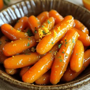 - 1 lb baby carrots, peeled - 1/4 cup fresh orange juice - 2 tablespoons honey - 1 tablespoon unsalted butter - Zest of 1 orange - 1 teaspoon fresh ginger, grated - Salt and pepper to taste - Fresh parsley, chopped for garnish When you choose carrots, look for bright colors and a firm touch. Baby carrots work best for this dish, but you can use regular carrots. Simply cut them into equal sizes. If you need substitutes, try maple syrup instead of honey. For a dairy-free option, use olive oil in place of butter. These swaps keep the dish tasty while fitting your needs. To start, you need to cook the carrots. Boiling them is a great method. First, bring water to a boil in a medium saucepan. Then, add the peeled baby carrots. Cook them for about 5 to 7 minutes. You want them tender but still slightly crisp. This timing gives the best texture. Once they are done, drain the carrots and set them aside. Next, you will prepare the orange glaze. In the same saucepan, add unsalted butter over medium heat. Once it melts, mix in fresh orange juice, honey, grated ginger, and orange zest. Stir everything well. Let the mixture simmer for 2 to 3 minutes. This will help the glaze thicken. Keep an eye on it so it doesn’t burn. Now it's time to coat the carrots. Add the drained carrots back to the saucepan. Toss them in the orange glaze until they are well coated. This step ensures every carrot gets that sweet flavor. Cook them for an extra 3 to 4 minutes. Stir occasionally for even heating. Finally, season with salt and pepper to taste. Remove from heat and serve. For an extra touch, garnish with chopped fresh parsley. This adds color and a burst of flavor. For the full recipe, check the details above. To get the best orange glaze, simmering time is key. When you simmer the glaze, it thickens and develops flavor. I recommend simmering for at least 2-3 minutes. This helps mix the orange juice, honey, and butter, making a rich sauce. You can adjust the sweetness and seasoning to match your taste. If you like it sweeter, add more honey. For a tangy kick, squeeze in a little extra orange juice. Taste the glaze before adding the carrots. This way, you can balance the flavors just right. Garnishing with parsley makes your dish pop. The bright green color contrasts nicely with the orange glaze. Just chop some fresh parsley and sprinkle it on top before serving. This adds a fresh look and taste. For a festive meal, serve the carrots in a bright bowl. You can also pair them with roasted meats or fish. Their sweet flavor complements many main dishes. They look great on a holiday table or at a family dinner. To boost the flavor, think about adding spices. A pinch of cinnamon or nutmeg can add warmth to the dish. You can also use a bit of cumin for a unique twist. These spices blend well with the orange. When serving, think about what main dishes you want to pair with the carrots. They go well with roasted chicken or pork. The sweetness of the carrots balances the savory flavors of the meat. This makes your meal more delicious and satisfying. For the complete recipe, check out the [Full Recipe]. {{image_2}} You can switch things up with flavor. Try adding a pinch of cinnamon or nutmeg. These spices bring warmth and depth to the dish. If you want a brighter taste, use lemon juice instead of orange juice. Lemon gives a fresh zing that complements the carrots nicely. For a vegan version, swap honey for maple syrup or agave nectar. You can use coconut oil instead of butter. This keeps the dish plant-based and full of flavor. If you need a sugar-free option, erythritol or stevia work well. Just remember to adjust the amount since these sweeteners can be sweeter than honey. Seasonal veggies can add fun to this dish. In fall, consider using butternut squash or sweet potatoes. In spring, fresh peas or asparagus can be a great mix. You can also tailor the recipe for special events. For Thanksgiving, add a sprinkle of cinnamon. For summer picnics, garnish with fresh mint. To store leftover orange glazed carrots, place them in an airtight container. This keeps them fresh and prevents odors. Always let the carrots cool to room temperature before sealing. When you are ready to eat, reheat them gently. You can use a microwave or a skillet over low heat. Stir occasionally to heat evenly. Yes, you can freeze orange glazed carrots. However, they may lose some texture after thawing. To freeze them, let the glazed carrots cool completely. Then, place them in freezer-safe bags, removing as much air as possible. When ready to use, thaw them in the fridge overnight. You can reheat them on the stove or in the microwave. In the fridge, orange glazed carrots last about 3 to 5 days. Always check for signs of spoilage. If they smell sour or have a slimy texture, it's best to throw them away. Freshness is key for the best taste and safety. You can pair orange glazed carrots with many dishes. They brighten up any meal. Here are some ideas: - Side dish pairings: - Mashed potatoes - Roasted broccoli - Quinoa salad - Green beans - Main course suggestions: - Grilled chicken - Baked salmon - Herb-crusted pork - Vegetarian stir-fry Yes, you can. Making this dish ahead saves time. Here’s how: - Preparing in advance: Cook the carrots and glaze them. Let them cool and store in the fridge. - Reheating tips: Warm them in a pan on low heat. Add a splash of orange juice if they seem dry. Stir until heated through. Definitely! Orange glazed carrots work well for meal prep. Follow these best practices: - Portioning: Divide them into containers. This makes it easy to grab and go. - Storage: Keep them in airtight containers in the fridge. They stay fresh for up to five days. For the full recipe, check out the details above! This blog covered a delicious recipe for orange glazed carrots. You learned about the ingredients, steps for cooking, and tips for perfect flavor. I shared ways to customize the dish, store it, and answer common questions. When making this recipe, choose fresh ingredients to enhance taste. The clear steps will guide you to a tasty side dish. Enjoy creating this simple, flavorful dish that fits many meals and occasions!