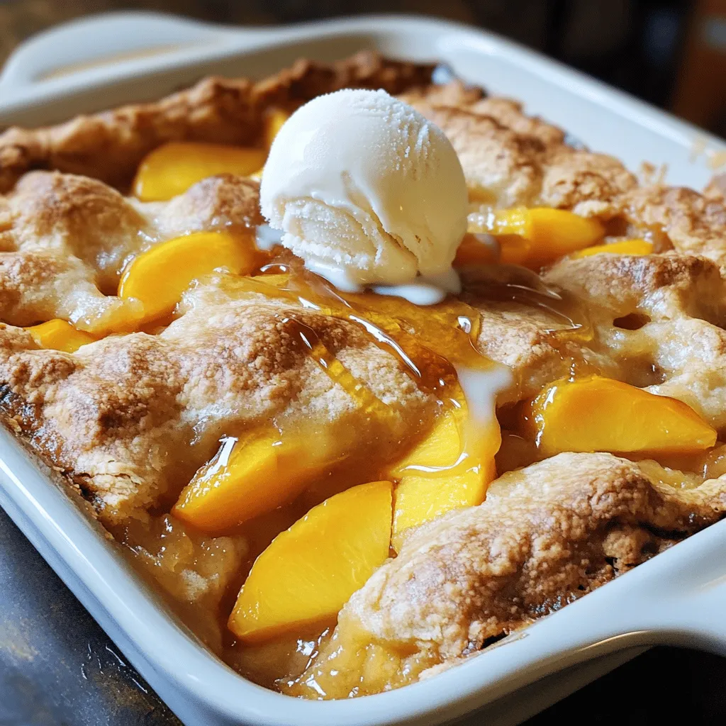 Peach Cobbler with Bisquick Simple and Tasty Dessert