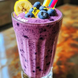 - 1 cup fresh or frozen blueberries Blueberries are packed with antioxidants. They help protect your body from damage and support heart health. - 1 ripe banana Bananas provide natural sweetness and creamy texture. They are rich in potassium, which helps with muscle function. - 1 cup unsweetened almond milk (or your preferred milk) Almond milk is low in calories and dairy-free. It’s great for hydration and adds a nutty flavor. - 1 scoop vanilla or lemon-flavored protein powder Protein powder boosts the shake’s protein content. This helps with muscle repair after workouts. - 1 tablespoon honey or maple syrup (optional, for sweetness) Honey or maple syrup adds a natural sweet touch. They contain vitamins and minerals that support health. - 1 tablespoon chia seeds (optional, for added fiber) Chia seeds are high in fiber and omega-3s. They help keep you full and support digestion. - Juice of 1 lemon Lemon juice brightens the flavor. It’s high in vitamin C, which boosts your immune system. - Zest of 1 lemon Lemon zest adds a burst of flavor. It contains essential oils that enhance the shake’s aroma. - Ice cubes (optional, for a chilled shake) Ice makes your shake refreshing and cold. It’s perfect for hot days or post-exercise. - Spinach Adding spinach gives extra nutrients without changing the taste much. It’s low in calories and high in iron. - Nut butter (like almond or peanut) A spoonful of nut butter adds creaminess and healthy fats. It helps keep you full longer. - Coconut flakes Shredded coconut can add a nice texture and tropical flavor. Choose unsweetened for a healthier option. - Flaxseeds Similar to chia seeds, flaxseeds boost fiber and omega-3 content. Ground flaxseeds are easier to digest. When selecting optional ingredients, always choose high-quality options. Fresh fruits and natural sweeteners are the best choice for taste and health. Using organic products can also enhance the flavors and benefits of your shake. To make your Lemon Blueberry Protein Shake, start by gathering your ingredients. You will need fresh or frozen blueberries, a ripe banana, almond milk, protein powder, lemon juice, and lemon zest. 1. In a blender, add the blueberries, banana, almond milk, protein powder, lemon juice, and lemon zest. 2. If you want extra sweetness, you can add honey or maple syrup. You may also include chia seeds for more fiber. 3. Ensure all ingredients are in the blender before you start blending. This step helps to mix everything well. To achieve the best texture, blend until the mixture is smooth and creamy. If you like a thicker shake, add a bit more banana or protein powder. If you prefer a thinner texture, simply add a splash of almond milk. For blending, I recommend using high speed. Blend the mix for about 30 to 60 seconds. This time allows everything to combine well. If you want a chilled shake, add ice cubes. Add about 1/2 cup of ice for a refreshing finish. Blend again until the ice is fully incorporated. This will make your shake nice and cold. When it's time to serve, pour the shake into a tall glass. For a lovely touch, garnish it with a few fresh blueberries and a sprinkle of lemon zest on top. This adds color and makes it look more appealing. Using a clear glass can enhance the visual appeal of your shake. It allows you to see the vibrant colors and textures inside. Serve with a straw for easy sipping. Enjoy your healthy and refreshing drink! You can change the Lemon Blueberry Protein Shake to fit your taste. Try different flavored protein powders, like chocolate or berry. You can also use various milk types, such as coconut or oat milk, for a unique twist. Want it sweeter? Add more honey or maple syrup. You can even toss in a scoop of peanut butter for a richer flavor. If you want to boost the protein in your shake, add Greek yogurt or cottage cheese. This will make it creamier and increase the protein content. For a vegan option, swap the protein powder for a plant-based kind. You can also use almond or soy milk to keep it vegan. To make it gluten-free, ensure your protein powder is certified gluten-free. This shake can fit many diets! {{image_2}} You can switch things up by using seasonal fruits. In summer, add ripe peaches or strawberries. In winter, try using frozen berries or even a splash of orange juice. These fruits boost flavor and add nutrients. For nutritional needs, you can adapt the recipe. If you want low-sugar, skip the honey or maple syrup. Use unsweetened almond milk to keep it light. For high-fiber options, add more chia seeds or a tablespoon of ground flaxseed. These small changes make a big difference without losing taste. If you want to avoid protein powder, there are great alternatives. Greek yogurt adds creaminess and protein. Silken tofu blends smoothly, creating a rich texture. Both options work well in this shake. Plant-based proteins are also fantastic. Try using pea protein or hemp protein powder. They are good sources of protein and fit well into many diets. You can mix and match to find what works best for you, and still enjoy a tasty shake. For the full recipe, check the Lemon Blueberry Protein Shake details. To keep your Lemon Blueberry Protein Shake fresh, pour any leftovers into a sealed container. Glass jars work well, as they do not absorb odors. Store the shake in the fridge for the best taste. If you want to save it for a longer time, you can freeze it. Just remember to leave some space in the container. The shake will expand when it freezes. Your shake can last up to 2 days in the fridge. Always check for signs of spoilage. If the shake smells sour or has changed color, it's best to toss it. You can also give it a quick taste test; if it does not taste fresh, do not drink it. Making sure your shake is safe to consume is key to enjoying it fully! A Lemon Blueberry Protein Shake is great for many reasons. It helps with post-workout recovery. The protein aids muscle repair, while the carbs from fruit give energy. Blueberries are full of antioxidants. They help fight free radicals in your body. Lemon adds vitamin C, boosting your immune system. This shake also serves as a quick meal replacement. It is filling and nutritious, making it perfect for busy days. Yes, you can make this shake ahead of time. To do this, blend all the ingredients and pour it into a sealed container. Store it in the fridge. It will stay fresh for up to 24 hours. If you want a chilled shake, add ice just before you drink it. This keeps the texture smooth and tasty. Using protein powder is not necessary but helpful. It boosts the protein content of the shake. If you want to skip it, consider other protein sources. Greek yogurt or silken tofu are great options. They also add creaminess. You can still enjoy a balanced shake without protein powder. Just make sure to include enough fruit and healthy fats. This way, you’ll have a tasty and nourishing drink. For the full recipe, check out Zesty Blueberry Lemonade Protein Shake 🫐. We explored the key ingredients for a tasty Lemon Blueberry Protein Shake. Each ingredient offers unique health benefits. You learned about preparation steps and how to blend for the perfect texture. You can customize the shake with optional add-ins and seasonal fruits. Plus, I shared tips on storing leftovers and checking freshness. Try this shake as a refreshing snack or after a workout. Experiment with variations to find your favorite flavor. Enjoy the journey of making this healthy drink!
