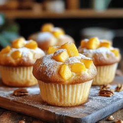 - 1 cup all-purpose flour - 1/2 cup whole wheat flour - 1 tablespoon baking powder - 1/2 teaspoon baking soda - 1/4 teaspoon salt - 1/2 cup granulated sugar - 1/2 cup packed brown sugar - 1/2 cup unsalted butter, softened - 2 large eggs - 1 teaspoon vanilla extract - 1/2 cup cream cheese, softened - 1 cup fresh peaches, diced - 1/2 teaspoon cinnamon - Optional: 1/4 cup chopped pecans or walnuts You can change some ingredients to fit your needs. If you want gluten-free muffins, use a gluten-free flour mix. This can help keep the texture fluffy. For those who need dairy-free options, try using a plant-based cream cheese. It works well in this recipe. You can also switch sweeteners. Use honey or maple syrup instead of sugar for a different taste. Each swap can give your muffins a unique twist. If you want the full recipe, check out the complete guide on making Peach Cream Cheese Muffins. 1. Preheat your oven to 350°F (175°C). This helps the muffins rise and bake evenly. 2. Prepare your muffin tin by lining it with paper liners or greasing it with cooking spray. This step prevents the muffins from sticking. 3. In a medium bowl, mix together the dry ingredients: - 1 cup all-purpose flour - 1/2 cup whole wheat flour - 1 tablespoon baking powder - 1/2 teaspoon baking soda - 1/4 teaspoon salt - 1/2 teaspoon cinnamon Whisk these until combined, then set the bowl aside. 4. In a large bowl, cream together: - 1/2 cup unsalted butter, softened - 1/2 cup granulated sugar - 1/2 cup packed brown sugar Beat these ingredients until they are light and fluffy. This takes about 3 to 5 minutes. 5. Next, add two large eggs one at a time. Mix in 1 teaspoon of vanilla extract and 1/2 cup of softened cream cheese. Blend until the mixture is smooth and creamy. 6. Slowly add the dry ingredient mixture to the wet mixture. Stir gently until just combined. Leave a few lumps; don’t overmix. 7. Now it’s time to fold in the star ingredients. Add: - 1 cup fresh peaches, diced - Optional: 1/4 cup chopped pecans or walnuts for added crunch Gently fold these in until they are evenly mixed. 8. Scoop the batter into the prepared muffin tin, filling each cup about 2/3 full. 9. Place the tin in the oven and bake for 18 to 22 minutes. Check if they are ready by inserting a toothpick into the center. It should come out clean or with a few crumbs. Once baked, let the muffins cool in the tin for 5 minutes. Then, transfer them to a wire rack to cool completely. Enjoy your Peach Cream Cheese Muffins! For the complete recipe, refer to the [Full Recipe]. To make the best Peach Cream Cheese Muffins, avoid overmixing. Overmixing makes muffins tough and dry. Mix just until the dry ingredients disappear. A few lumps are okay; they will bake out. When adding cream cheese, make sure it’s softened. Cold cream cheese does not blend well and can leave clumps. You want your cream cheese to mix smoothly into the batter. Want to boost the flavor? Try adding spices like nutmeg or extra cinnamon. Citrus zest, like lemon or orange, can brighten the taste. These little tweaks can make a big difference. For peaches, fresh is best. They add a juicy sweetness. If fresh peaches are not available, canned peaches work too. Just make sure to drain the syrup well. Garnishing can make your muffins look special. Before baking, sprinkle some diced peaches on top. After they cool, dust them with powdered sugar for a sweet touch. Serve these muffins warm with whipped cream. A dollop of cream cheese frosting also works great. This adds a lovely creaminess to each bite. For more ideas, check out the Full Recipe for Peach Cream Cheese Muffins. {{image_2}} You can switch up the peaches in these muffins. Try using berries like blueberries or raspberries. They add a nice tartness. You can even use diced apples for a different taste. Mixing fruits gives you a fun flavor twist! Just keep the same amount of fruit in the recipe. If you want a vegan version, replace eggs with flax eggs. Use plant-based cream cheese too. For a low-sugar option, cut back on the sugar. You can use applesauce or mashed bananas to keep it sweet. Both options work well to keep the muffins soft and tasty. Mini muffins are a great idea! They bake faster and are easy to share. If you choose mini muffins, bake them for 10-12 minutes. For regular muffins, stick to 18-22 minutes. Just check them with a toothpick. If it comes out clean, they are ready. To keep your peach cream cheese muffins fresh, store them at room temperature for up to three days. Use an airtight container to prevent them from drying out. If you live in a humid area, refrigerating them can help. However, this may change their texture slightly. Always wrap them tightly if you choose to refrigerate. For best results, use a container that seals well. I recommend using glass or plastic containers with lids. This keeps air out and moisture in, ensuring your muffins stay soft and tasty. Freezing muffins is a great way to enjoy them later. To freeze, place the muffins in a single layer on a baking sheet. Freeze them for about an hour until firm. Then, transfer them to a freezer bag. Remove as much air as possible from the bag before sealing. This helps avoid freezer burn. When you're ready to enjoy a muffin, take it out and let it thaw at room temperature. For the best taste, reheat it in the oven at 350°F for about 10 minutes. This method brings back their soft texture and warm flavor. You can reheat muffins in two main ways: the microwave or the oven. If you're short on time, the microwave works well. Heat your muffin for about 15-20 seconds. Check to see if it is warm throughout. For better texture, I suggest using the oven. Preheat it to 350°F and place the muffin on a baking sheet. Heat for about 10 minutes. This keeps the muffin soft and helps restore its fresh-baked feel. Enjoy them warm for the best taste! Can I use frozen peaches instead of fresh? Yes, you can use frozen peaches. Just thaw them first and drain excess liquid. This helps keep your muffins from getting too soggy. Frozen peaches work well, but fresh ones give a better taste and texture. How can I make these muffins gluten-free? To make gluten-free muffins, swap the all-purpose and whole wheat flour for a gluten-free blend. Look for a blend that includes xanthan gum. This helps mimic the texture of regular flour. Always check the package for specific instructions. What can I serve with Peach Cream Cheese Muffins? These muffins pair well with whipped cream or a scoop of vanilla ice cream. You can also enjoy them with a cup of coffee or tea. They make a great breakfast or snack. How long do they stay fresh after baking? Peach Cream Cheese Muffins stay fresh for about three days at room temperature. Store them in an airtight container to keep them moist. If you need more time, freeze them for up to three months. Why did my muffins sink? Muffins can sink if the batter is overmixed. This can create too much air and cause them to collapse. Make sure to mix until just combined. Also, check your baking powder for freshness, as old leavening agents can affect rise. How to tell if they are done baking? To check if the muffins are done, insert a toothpick in the center. If it comes out clean or with a few crumbs, they are ready. If the toothpick has wet batter, give them a few more minutes in the oven. You now have a complete guide on making delicious peach cream cheese muffins. We covered the key ingredients and helpful substitutions, step-by-step instructions, and tips to avoid common baking mistakes. You can also explore variations for different diets and how to store or freeze these treats. Baking is fun, and you can make these muffins your own. Enjoy baking and sharing these tasty treats!