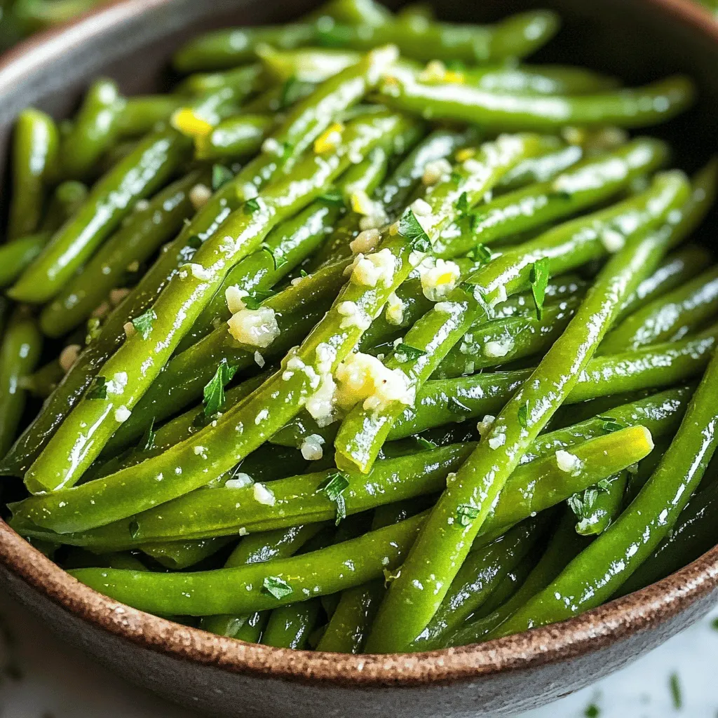 For this dish, you need just a few fresh items. Start with 1 pound of green beans. Make sure they are trimmed for best results. You want them to be crisp and fresh, so check for firmness. Seasonings play a big role in flavor. You will need 2 tablespoons of olive oil. This helps the green beans cook well. Add 4 cloves of minced garlic for a strong punch of flavor. Don’t forget 1 teaspoon of salt and 1/2 teaspoon of black pepper to balance the taste. If you like heat, add 1/2 teaspoon of red pepper flakes. Finally, zest one lemon to add a fresh, bright note. For garnishing, chop some fresh parsley to brighten your dish. Cheese adds a rich, savory touch. Use 1/2 cup of grated Parmesan cheese. It melts beautifully and coats the green beans well. If you want to try something different, you could use Pecorino Romano for a sharper flavor. First, set your air fryer to 400°F (200°C). Preheating takes about 5 minutes. This step helps cook the green beans evenly. Next, take 1 pound of fresh green beans. Trim the ends to remove any tough parts. In a large bowl, mix the green beans with 2 tablespoons of olive oil. Add 4 cloves of minced garlic, 1 teaspoon of salt, and 1/2 teaspoon of black pepper. If you like heat, add 1/2 teaspoon of red pepper flakes. Toss everything well until the green beans are coated. Now, place the seasoned green beans in the air fryer basket. Make sure they lay in a single layer. If your basket is small, you may need to fry in batches. Air fry the beans for 8-10 minutes. Shake the basket halfway through to ensure even cooking. You want them crisp-tender and slightly charred. As soon as the green beans finish cooking, sprinkle 1/2 cup of grated Parmesan cheese over them. Toss the beans gently to mix, letting the cheese melt slightly. Then, add the zest of 1 lemon for a bright flavor. Finally, transfer the green beans to a serving dish and garnish with chopped fresh parsley for a pop of color. Enjoy your tasty garlic Parmesan air fryer green beans! To get great green beans, start with fresh ones. Look for bright green color and crispness. Trim the ends to remove any tough bits. Preheat your air fryer to 400°F (200°C) before cooking. This helps the beans cook evenly and become tender. Spread the beans in a single layer in the basket. Avoid overcrowding; this ensures they crisp up nicely. Shake the basket halfway through cooking for even results. Cook them for 8-10 minutes until they are crisp-tender and slightly charred. To enhance the flavor, use fresh garlic. Mince it finely to release its oils. Olive oil adds richness and helps the garlic stick. Sprinkle salt and black pepper for balance. If you like some heat, add red pepper flakes. The zest of lemon brightens the dish and adds freshness. Finally, toss the hot green beans with grated Parmesan. This makes a rich and savory finish. If your green beans are soggy, check your oil amount. Too much oil can lead to steaming instead of crisping. If they burn, reduce the cooking time by a minute or two. If they lack flavor, try adding more garlic or salt. Always taste as you go to adjust flavors. For crispy beans, ensure they are not piled up in the air fryer. {{image_2}} You can switch up the cheese for fun. Try using Asiago or Pecorino Romano. Both add a nice twist. If you want a creamier texture, use cream cheese or ricotta. This gives a rich flavor that melts well. Each cheese brings its own taste and character to the dish. Want to make this dish heartier? You can add protein. Cooked chicken or shrimp works well. Toss them in before air frying. You can also sprinkle in some cooked bacon bits for a smoky touch. This makes your green beans a full meal. Mix in seasonal veggies for more color and flavor. Carrots or bell peppers pair nicely with green beans. For a fall twist, add in some cubed butternut squash. These add texture and nutrients. You can even use zucchini in summer for a fresh taste. Experimenting with different veggies keeps the dish lively. You can store any leftover green beans in an airtight container. Let them cool first. Keep the container in the fridge. They will stay fresh for up to three days. Make sure to seal it well to keep moisture out. To reheat, place the green beans in your air fryer. Heat them at 350°F for about 5 minutes. This will help them stay crispy. You can also use a microwave if you prefer. Just heat in short bursts to avoid sogginess. If you want to freeze the green beans, first, let them cool completely. Place them in freezer-safe bags. Remove as much air as you can. They will last for up to three months in the freezer. When you're ready to eat, thaw them in the fridge overnight before reheating. Yes, you can use frozen green beans. However, they may not be as crisp. Thaw them and drain excess water before cooking. This helps avoid soggy beans. You have several options for cheese. Try using pecorino Romano for a similar flavor. Nutritional yeast gives a cheesy taste for a dairy-free choice. The green beans are done when they are bright green and tender. They should have a slight crispness. Shake the basket halfway through to help them cook evenly. You can prepare the green beans ahead of time. Store them in the fridge after cooking. Reheat in the air fryer to keep them crispy and delicious. In this blog post, we explored how to make tasty air-fried green beans. We talked about fresh ingredients, seasonings, and cheese choices to boost flavor. I shared step-by-step instructions, helpful tips for perfect cooking, and variations to personalize your dish. We also covered storing and reheating leftovers. Now, you have all the tools to enjoy this simple and fun recipe. Make it your own! Happy cooking!