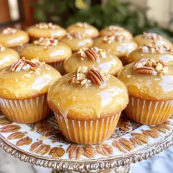 - 1 ½ cups all-purpose flour - 1 tsp baking powder - ½ tsp baking soda - ½ tsp salt - ½ tsp ground cinnamon In this recipe, I start with all-purpose flour. It gives the muffins a soft and fluffy texture. Baking powder and baking soda help them rise. Salt and cinnamon add flavor, making each bite tasty. - ½ cup granulated sugar - 1 large egg - ½ cup buttermilk (or milk + ½ tsp vinegar) - ¼ cup unsalted butter, melted - 1 tsp vanilla extract For the wet mix, I use granulated sugar to sweeten the muffins. The egg helps bind the ingredients. Buttermilk makes them moist, or you can use milk with vinegar. Melted butter adds richness, and vanilla brings out all the flavors. - 1 cup powdered sugar - 3 tbsp maple syrup - 1-2 tbsp milk (as needed for consistency) The glaze is where the magic happens. Powdered sugar gives it that sweet touch. Maple syrup provides the classic maple flavor. I add milk until the glaze is smooth and easy to drizzle. This glaze makes the muffins shine and taste delicious! First, preheat your oven to 350°F (175°C). This step is key for even baking. Next, prepare your muffin tin. You can grease it or line it with muffin liners. In a large bowl, combine the dry ingredients. You need 1 ½ cups of all-purpose flour, 1 teaspoon of baking powder, ½ teaspoon of baking soda, ½ teaspoon of salt, and ½ teaspoon of ground cinnamon. Whisk these together until they are well mixed. This mix provides the base for your muffins. In another bowl, beat together ½ cup of granulated sugar and 1 large egg. Make sure this mixture is light and fluffy. This helps create a soft texture in your muffins. Now, add ½ cup of buttermilk, ¼ cup of melted unsalted butter, and 1 teaspoon of vanilla extract. Mix until you see a smooth blend. These wet ingredients will give your muffins moisture and flavor. Carefully fold the dry ingredients into the wet mixture. Use a spatula and mix until just combined. Avoid overmixing to keep your muffins light and airy. Next, divide the batter evenly among the muffin cups. Fill each cup about ¾ full. This allows room for the muffins to rise. Bake in your preheated oven for 15-18 minutes. To check if they are done, insert a toothpick into the center. It should come out clean. While the muffins bake, prepare the maple glaze. In a medium bowl, whisk together 1 cup of powdered sugar and 3 tablespoons of maple syrup. Add 1-2 tablespoons of milk for the right consistency. Once the muffins cool for 5 minutes, dip the tops into the glaze. Let any extra glaze drip off. Enjoy your sweet treat! - Avoiding overmixing the batter: When you combine the wet and dry ingredients, mix gently. Stop as soon as you see no dry flour. Overmixing makes muffins tough, not fluffy. - Testing muffins for doneness: Use a toothpick to check if the muffins are done. Insert it into the center. If it comes out clean, they are ready. If not, bake for a few more minutes. - Achieving the perfect glaze consistency: Mix powdered sugar and maple syrup with milk. You want a smooth, thick texture. It should drip slowly from a spoon. Adjust with more milk if needed. - Dipping technique for muffins: Dip the tops of warm muffins into the glaze. Let excess glaze drip back into the bowl. This creates a nice, even coating. - Presentation ideas: Place glazed muffins on a pretty platter. Drizzle extra maple syrup around them for a sweet touch. Add chopped pecans or walnuts on top for crunch and looks. - Pairing with beverages: These muffins go great with coffee or tea. The warm flavors of maple and cinnamon match well with a hot drink. You can also serve them with milk for a fun twist. {{image_2}} You can twist the flavor of your maple glazed donut muffins. Adding spices like nutmeg or cloves can give a warm taste. Just a pinch can change everything. You can also toss in fruits. Blueberries or bananas work great. They add natural sweetness and moisture. This makes the muffins even more delightful. If you want to make these muffins healthier, you can substitute whole wheat flour for all-purpose flour. This switch adds fiber and nutrients. You might also try alternative sweeteners. Options like honey or agave syrup can reduce sugar. They keep the muffins tasty and lower in calories. For those needing gluten-free options, you can use gluten-free flour blends. They work well in this recipe. Just ensure the blend has a good balance of starch and protein. If you're vegan, replace the egg with flaxseed meal or applesauce. You can also use plant-based milk and butter. These swaps keep the muffins delicious for everyone. To keep your maple glazed donut muffins fresh, place them in an airtight container. This helps lock in moisture and flavor. You can store them at room temperature for up to three days. If you want to keep them longer, refrigerate them for about a week. Just remember, refrigeration may change their texture slightly. Freezing is a great way to save muffins for later. To freeze, let them cool completely first. Wrap each muffin tightly in plastic wrap. Then, place them in a freezer bag. This method helps prevent freezer burn. When you want to enjoy them, thaw them in the fridge overnight or at room temperature for a few hours. You can also microwave them for about 15-20 seconds to warm them up. To reheat your muffins, the oven works best for texture. Preheat your oven to 350°F (175°C). Place the muffins on a baking sheet and warm them for about 5-7 minutes. This method keeps them soft. If you're in a hurry, you can microwave a muffin for 10-15 seconds. Be careful not to overheat them, as this can dry them out. Enjoy them warm and fresh! Maple glazed donut muffins are a sweet treat that combines the flavors of donuts and muffins. They have a soft, fluffy texture and a sweet maple glaze on top. The unique part is the blend of muffin lightness with the rich, sweet taste of a donut. This makes them a perfect breakfast option or snack. Yes, you can make these muffins ahead of time. They last for about 2 to 3 days at room temperature. To keep them fresh, store them in an airtight container. You can also refrigerate them for up to a week, but they may dry out a bit. To enhance the maple flavor in the glaze, use pure maple syrup instead of imitation syrup. You can also add a pinch of salt to balance the sweetness. If you want a richer taste, try adding a bit of vanilla extract. You can find maple glazed donut muffins in local bakeries or cafes. Many grocery stores also have them in their bakery section. If you prefer online shopping, some bakeries offer delivery options. Absolutely! You can swap all-purpose flour for whole wheat flour for a healthier option. If you want less sugar, try using a sugar substitute. Add-ins like chocolate chips or nuts can also enhance the flavor. Just remember to keep the ratios similar for the best results. In this post, we explored making delicious maple glazed donut muffins. We covered dry and wet ingredients, step-by-step mixing, and baking. I shared tips for glazing and serving suggestions to impress guests. Additionally, we discussed variations for different diets and storing methods. No matter how you make them, these muffins are a sure hit. Enjoy sharing them fresh or experimenting with your own flavors!