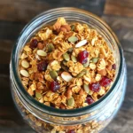 - 3 cups rolled oats - 1 cup pumpkin seeds - 1/2 cup chopped almonds - 1/2 cup chopped walnuts - 1/4 cup maple syrup - 1/4 cup coconut oil The main ingredients in this granola are simple yet flavorful. Rolled oats form the base of the recipe. They give you a hearty texture. Pumpkin seeds add a nice crunch and are full of nutrients. I love using chopped almonds and walnuts for their rich taste. They provide healthy fats and protein. Maple syrup adds sweetness, while coconut oil brings a lovely richness to the mix. - 1 teaspoon cinnamon - 1 teaspoon nutmeg - 1/2 teaspoon ginger - 1/2 teaspoon allspice - 1/2 teaspoon salt The spices in this recipe are what make it special. Cinnamon and nutmeg create that warm, cozy feeling. Ginger gives it a little kick, while allspice adds depth. A touch of salt balances the sweetness and enhances the flavors. Together, these spices make your kitchen smell amazing. - 1 cup dried cranberries or raisins - 1/2 cup shredded coconut You can customize your granola with optional ingredients. Dried cranberries or raisins add a chewy texture and a burst of sweetness. Shredded coconut brings a tropical flavor that pairs well with the spices. Feel free to mix and match these ingredients based on your taste. They can make your granola even more delightful! Start with a large mixing bowl. Add 3 cups of rolled oats. Next, toss in 1 cup of pumpkin seeds. Then, chop 1/2 cup each of almonds and walnuts. Mix these ingredients well. Now, add 1 teaspoon of cinnamon, 1 teaspoon of nutmeg, 1/2 teaspoon of ginger, and 1/2 teaspoon of allspice. Don't forget 1/2 teaspoon of salt. Stir everything together until it is well combined. This blend brings out the warm fall flavors. In a separate bowl, take 1/4 cup of maple syrup. Add 1/4 cup of melted coconut oil. Mix these two ingredients until they are smooth. This syrupy mix will help the dry ingredients stick together. It also adds a sweet touch to your granola. Pour the wet mixture over the dry ingredients. Stir well to coat all the oats and nuts. Now, transfer this mix into your slow cooker. Spread it out evenly. Cover the cooker and set it on low. Cook for 3 to 4 hours. Be sure to stir every hour. This helps the granola cook evenly and prevents burning. After cooking, take off the lid and let it cool slightly. While it is warm, mix in 1 cup of dried cranberries or raisins. You can add 1/2 cup of shredded coconut if you like. Once cool, store your delicious granola in an airtight container. To avoid burning your granola, stir it every hour. This step helps spread the heat evenly. If you leave it too long, the edges may burn while the middle stays raw. Use the low setting on your slow cooker. This method allows the granola to cook gently. It takes about 3 to 4 hours to reach the perfect crunch. Keep an eye on the color; it should turn golden brown. For a great presentation, serve your granola in a clear glass jar. This way, you can show off its colorful layers. Pair it with yogurt and fresh fruits for a tasty breakfast parfait. You can also sprinkle it over oatmeal or ice cream for a delightful treat. To keep your granola fresh, store it in an airtight container. A glass jar works great for this purpose. It helps prevent moisture and keeps your granola crunchy. If stored well, it can last for up to two weeks. For longer storage, consider freezing your granola. Just place it in a freezer-safe bag or container. When ready to eat, let it thaw at room temperature. {{image_2}} You can change the nuts and seeds in your granola. Try walnuts or pecans instead of almonds. Sunflower seeds or chia seeds work well too. If you want less crunch, use ground nuts. Just remember, each nut or seed adds different flavors and textures. You can add more fun to your granola. Dried fruits like raisins, dates, or apricots can sweeten it. For extra spice, try cardamom or cloves. You can even add chocolate chips for a treat. Be creative and mix what you love! If you need gluten-free granola, use certified gluten-free oats. To make it vegan, swap maple syrup for agave nectar. For nut-free granola, skip the nuts and use extra seeds. These changes keep the flavor great while meeting your needs. To keep your granola fresh, store it in an airtight container. Glass jars work great for this. You can also use plastic containers with tight seals. Proper storage helps keep moisture out. This granola should stay good for about two weeks at room temperature. If you want to keep it longer, consider freezing it. Freezing granola is simple. First, let it cool completely. Then, place it in a freezer-safe bag or container. Make sure to remove as much air as possible to prevent freezer burn. When you're ready to eat, just take out what you need. Let it thaw in the fridge for a few hours or on the counter for about 30 minutes. You can also enjoy it straight from the freezer for a crunchy snack. Look for signs of spoilage to know when to discard your granola. If it smells off or has a strange taste, it’s best to throw it away. Check for any mold or unusual colors, too. Always trust your senses. If you’re unsure, it’s safer to discard it than risk eating spoiled food. Keeping an eye on these factors helps you enjoy your granola at its best. Yes, you can make this granola ahead. Store it in an airtight container. It stays fresh for up to two weeks at room temperature. For longer storage, keep it in the fridge. If you want to enjoy it warm, just reheat it in the oven for a few minutes. You can modify the sweetness easily. If you like it sweeter, add more maple syrup. Use a tablespoon or two more. If you prefer less sweetness, reduce the syrup by the same amount. You can also try honey or agave syrup. Yes, it is safe to cook granola in a slow cooker. Just follow a few simple rules. First, keep the heat on low. This helps prevent burning. Second, stir the mixture every hour. This ensures even cooking and great flavor. You can use quick oats, but the texture will change. Quick oats make a softer granola. It may also cook faster, so check it often. If you prefer a crunchier granola, stick with rolled oats for the best results. This post covered how to make Slow Cooker Pumpkin Spice Granola. We discussed key ingredients like oats, nuts, and spices. I shared tips for cooking and storing your granola. You learned how to add variations and adjust flavors to fit your tastes. Try different nuts, seeds, or fruits to make this recipe your own. Enjoy your homemade granola, knowing it’s fresh and tasty! With these simple steps, you’ll create a snack that's both healthy and satisfying.