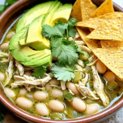 To make this simple and tasty dish, you need a few key items: - 1.5 lbs boneless, skinless chicken breasts - 1 can (15 oz) white beans, drained and rinsed - 1 can (15 oz) green chili sauce - 1 cup low-sodium chicken broth - 1 medium onion, diced - 3 cloves garlic, minced - 1 jalapeño, deseeded and finely chopped These ingredients create a rich and creamy base for your chili. The right spices can elevate your chili. Here are the must-haves: - 1 tsp ground cumin - 1 tsp smoked paprika - 1 tsp dried oregano - Salt and pepper to taste - Juice of 1 lime These spices add warmth and depth to the dish, making it truly special. Make your chili even better with these fun toppings: - Fresh cilantro, for garnish - Sliced avocado, for serving (optional) - Tortilla chips, for serving (optional) These garnishes add fresh flavor and texture. Enjoy the crunch of chips with every bite! Start by placing the chicken breasts at the bottom of the slow cooker. This method keeps the chicken moist as it cooks. Make sure to use boneless and skinless chicken for best results. This part of the recipe is easy and requires no extra prep. In a separate bowl, mix the diced onion, minced garlic, chopped jalapeño, and white beans. Then, add the green chili sauce and chicken broth. Next, stir in the cumin, smoked paprika, and oregano. Don’t forget to season with salt and pepper to taste. This mix gives your chili verde a rich flavor. Pour the mixed ingredients over the chicken in the slow cooker. Ensure the chicken is well covered. Cover the slow cooker and set it to cook. You can choose between two settings: low for 6-7 hours or high for 4 hours. Both options will result in tender chicken. When it's done, shred the chicken with two forks and return it to the pot. Stir in lime juice and let it cook for another 15 minutes. This final step blends all the flavors together. Serve hot and enjoy! To get tender chicken, use boneless, skinless breasts. Place them at the bottom of the slow cooker. Cooking on low for 6-7 hours works best. If you are short on time, cook on high for 4 hours. Shred the chicken after cooking. This helps it absorb the flavors. For the best flavor, always use fresh ingredients. Diced onion and minced garlic add depth. The jalapeño gives it a mild heat. Ground cumin and smoked paprika boost the taste. Adjust salt and pepper to your liking. Adding lime juice before serving brightens the dish. Using fresh ingredients often gives better taste. Fresh garlic and onion have strong flavors. However, canned items can save time. Canned white beans are quick and easy. Choose good-quality green chili sauce for convenience. Both options can work well for this recipe. {{image_2}} You can make a vegetarian version of this chili verde. Swap the chicken for tofu or tempeh. Both options soak up flavors well. Use vegetable broth instead of chicken broth. Add more beans, like black beans or pinto beans. This makes the chili hearty and filling. You can also add corn for a sweet crunch. Feel free to mix in different beans or veggies. Chickpeas work great in this recipe. They add protein and a nice texture. Try bell peppers for a bit of sweetness. Zucchini or carrots can also add color and nutrients. The more veggies, the better! Just chop them to a similar size for even cooking. You can adjust the spice level to suit your taste. If you like it mild, skip the jalapeño. For a kick, add more jalapeño or some diced green chiles. You can also sprinkle in cayenne pepper for extra heat. Taste before serving. This way, you can find the perfect balance. After you enjoy your slow cooker white chicken chili verde, store leftovers right away. Let it cool to room temperature first. Then, place it in an airtight container. This keeps your chili fresh. You can store it in the fridge for up to four days. Always label your container with the date. This helps you know when to eat it. If you want to keep your chili for longer, freezing is a great choice. Use freezer-safe containers or heavy-duty freezer bags. Make sure to leave some space at the top of the container. This allows for expansion as it freezes. Your chili can last up to three months in the freezer. When you’re ready to eat, thaw it in the fridge overnight. Reheating your chili can be easy and tasty. You can use the stove or microwave. If using the stove, heat it over medium heat. Stir often to prevent burning. If using the microwave, heat it in short bursts. Stir between each burst to ensure even heating. Add a splash of chicken broth if it seems thick. This keeps the chili moist and flavorful. Enjoy your delicious meal again! Yes, you can use frozen chicken breasts. Just add an extra hour to your cooking time. Ensure they are fully cooked to 165°F before serving. The slow cooker will work well with frozen meat, making this dish easy. This dish has a mild to medium spice level. The jalapeño adds heat, but you can adjust it. For less spice, use only half of the jalapeño or remove the seeds. If you want more heat, add a chopped serrano pepper or a dash of hot sauce. Taste as you go to find your perfect balance. You can serve this chili with tortilla chips for a nice crunch. Sliced avocado makes a creamy addition. Fresh cilantro adds color and flavor. You could also pair it with rice or warm tortillas for a complete meal. Enjoy experimenting with sides to enhance your dish. In this post, we covered making Slow Cooker White Chicken Chili Verde. We explored the key ingredients, spices, and garnishes. I provided step-by-step instructions and shared helpful tips to ensure a tasty result. We also looked at fun variations and storage methods for leftovers. Overall, this chili is easy to adapt to your taste. Enjoy creating a warm and comforting meal your family will love!