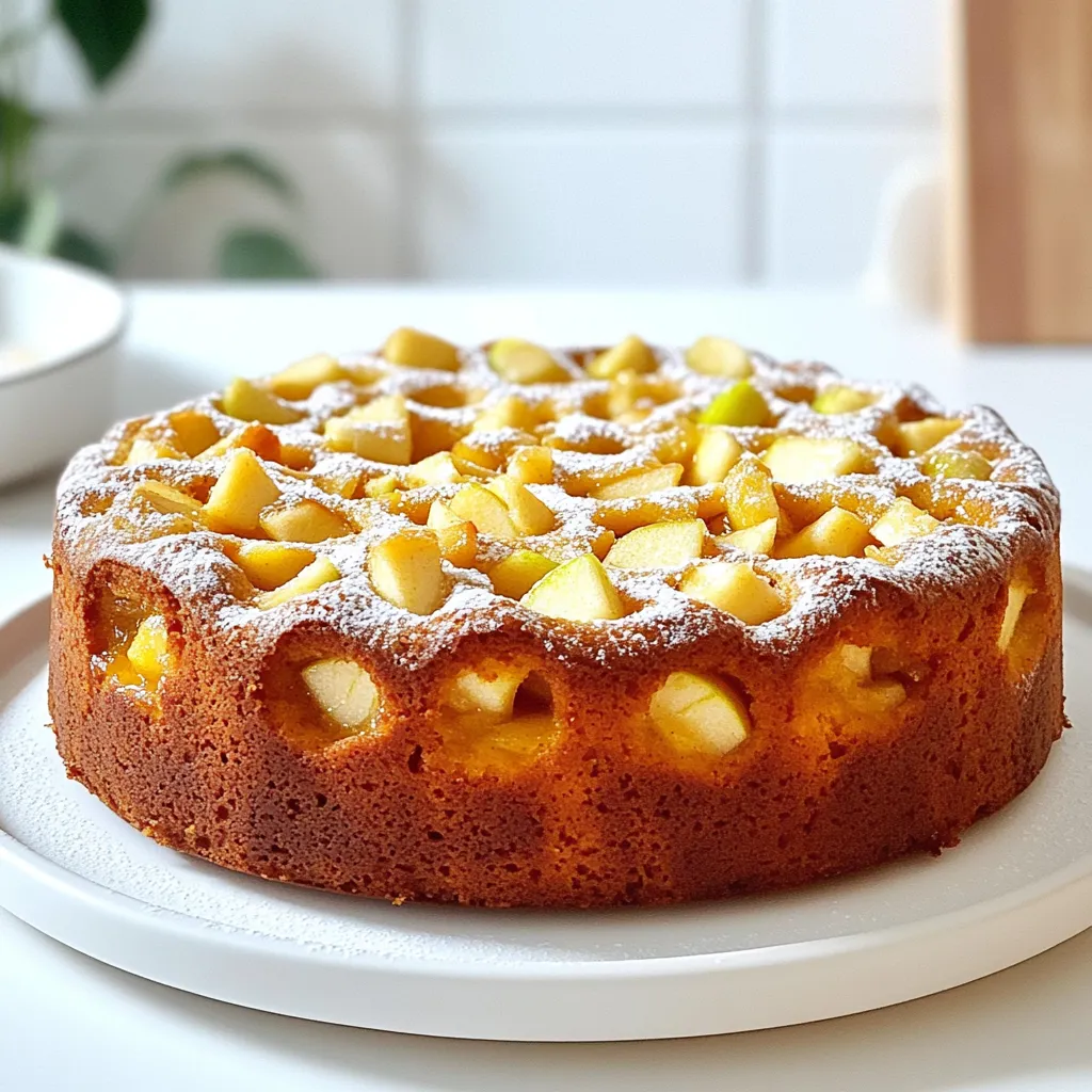 - 1 cup unsalted butter, softened - 2 cups granulated sugar - 4 large eggs - 1 cup apple cider - 3 cups all-purpose flour - 1 teaspoon baking powder - 1 teaspoon baking soda - 1 teaspoon ground cinnamon - 1/2 teaspoon ground nutmeg - 1/2 teaspoon salt - 1 teaspoon vanilla extract - 1 cup diced apples (preferably Granny Smith or Honeycrisp) - 1/2 cup chopped walnuts or pecans (optional) - Powdered sugar for dusting (optional) Gather these ingredients ahead of time. Fresh apple cider makes the cake taste great. Use unsalted butter for the best flavor. The apples can add nice texture. If you like nuts, add them for a crunch. Mixing these ingredients correctly is key for a great cake. Be sure to measure your ingredients properly. This helps the cake rise and bake evenly. Sifting the flour can help mix the dry ingredients better. You want every bite to be delicious and moist. Preheating your oven is key for even baking. Set it to 350°F (175°C). This helps the cake rise nicely. You can use either a bundt pan or a loaf pan for this cake. A bundt pan gives a lovely shape, while a loaf pan makes it easy to slice. In a large bowl, cream the softened butter and sugar. Mix until it’s light and fluffy. This step adds air to your batter. Use a hand mixer or stand mixer for the best results. Scrape down the sides to make sure everything is mixed well. Add the eggs one at a time. Mix well after each egg. This helps your batter stay smooth. Make sure the eggs are at room temperature for better mixing. This small tip can make a big difference in texture. In a separate bowl, whisk together the flour, baking powder, baking soda, cinnamon, nutmeg, and salt. This ensures the leaveners and spices are evenly mixed. If you skip this step, you might get clumps of baking powder or spices in your cake. Gradually add the dry mixture to the butter mixture. Alternate with the apple cider. Start with the flour and end with it too. This keeps your batter light. Mix until just combined to avoid overmixing. Gently fold in the diced apples and nuts. Use a spatula to keep the batter light. You want the pieces evenly spread without crushing them. This adds great texture and flavor to your cake. Pour the batter into your prepared pan. Smooth the top with a spatula. Bake for 60 to 70 minutes. Check for doneness by inserting a toothpick. If it comes out clean, your cake is ready. Let it cool for about 15 minutes in the pan. Then, invert it onto a wire rack to cool completely. This helps keep the cake moist. Dust with powdered sugar if you like for a pretty finish. To achieve a moist, bakery-style cake, use room temperature butter. Cream it well with sugar. This adds air, making your cake light. Mix eggs in one by one. This helps blend everything smoothly. Be careful not to overmix. Stop when ingredients are just combined. This keeps the cake tender. Add spices for depth. You can try cardamom or ginger for a twist. Want a sweeter cake? Use more cinnamon. Freshly grated nutmeg also enhances flavor. Consider adding a bit of orange zest. This gives a lovely citrus note. Feel free to mix and match spices based on your taste. Serve slices on a bright plate. Garnish with thin apple slices for color. A dollop of whipped cream adds creaminess. You can dust the top with powdered sugar for a pretty finish. Pair your cake with coffee or tea. This makes for a cozy treat. Enjoy sharing this delightful cake with friends and family! {{image_2}} You can change up the fruit in this cake. Instead of apples, try pears. They add a sweet and soft texture. Cranberries also work well. They give a nice tartness and a pop of color. Both options keep the cake moist and delicious. If you need gluten-free options, use a gluten-free flour blend. Make sure it has xanthan gum for texture. For a vegan version, replace eggs with applesauce or flaxseed meal mixed with water. Use plant-based butter and almond milk instead of regular butter and cider. Frostings can change the whole vibe of your cake. A simple glaze made from powdered sugar and apple cider adds sweetness. Whipped cream on top gives a light and fluffy touch. You can also sprinkle nuts or cinnamon for a fun twist. Each option enhances the flavor and looks great on the table. To keep your apple cider pound cake fresh, wrap it well. Use plastic wrap or foil. Make sure it's snug to keep air out. Store it in the fridge for best results. This helps the cake stay moist and tasty. Freezing is a great way to enjoy your cake later. Here’s how to do it: 1. Cool the Cake: Let the cake cool completely first. 2. Wrap it Tight: Wrap the cake in plastic wrap. Then add a layer of foil for extra protection. 3. Label and Date: Write the date on the foil. This helps you keep track of how long it's in the freezer. 4. Store it in the Freezer: Place the wrapped cake in the freezer. It can stay there for up to three months. When you want to enjoy it, take it out and let it thaw in the fridge overnight. When stored properly, your apple cider pound cake can last up to a week in the fridge. If you freeze it, it can last much longer! Just make sure to check for any signs of spoilage before eating. Yes, you can use store-bought apple cider. It saves time and effort. Store-bought cider is often sweet and flavorful. However, it may lack the fresh taste of homemade cider. Look for pure apple cider with no added sugars or preservatives. This ensures your cake tastes great. Check the cake at 60 minutes. Insert a toothpick into the center. If it comes out clean, the cake is done. You can also look for a golden brown top. The edges may pull away from the pan slightly. Trust your senses, but keep an eye on the time. You can use several options for egg replacements. Here are some ideas: - Flaxseed meal: Mix 1 tablespoon with 2.5 tablespoons of water. Let it sit for 5 minutes. - Applesauce: Use 1/4 cup of applesauce per egg. - Yogurt: Use 1/4 cup of plain yogurt for each egg. These substitutes work well and keep your cake moist. To help your cake rise, avoid over-mixing your batter. Mix until just combined. Also, check your baking powder and baking soda for freshness. Old leavening agents may not work well. Ensure your oven is the right temperature. An oven thermometer can help you verify this. You’ve learned the key ingredients and steps to create a delicious apple cake. From preheating the oven to folding in fruits and nuts, each step matters. Follow my tips to enhance flavor and texture for a perfect bake. Don’t forget about storage to keep your cake fresh for days. Whether you choose to swap out ingredients or add toppings, there’s room for creativity. Enjoy baking, and remember, practice makes perfect. Your apple cake adventure starts here!