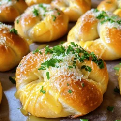 For these tasty knots, you need a few key items: - 1 package of store-bought pizza dough (or make your own) - 4 tablespoons unsalted butter, melted - 3 cloves garlic, minced - 1 teaspoon dried oregano - 1/2 teaspoon salt - 1/4 teaspoon black pepper - 1/2 cup grated Parmesan cheese - Fresh parsley, chopped (for garnish) These ingredients create a wonderful mix of flavors. The garlic and butter work together beautifully. For added flavor, consider these extras: - Add different cheeses like mozzarella or cheddar. - Mix in fresh herbs like basil or thyme. - Sprinkle red pepper flakes for some heat. These options let you personalize your knots. Feel free to experiment! You will need some simple tools to make this recipe: - A baking sheet - Parchment paper - A mixing bowl - A rolling pin - A sharp knife or pizza cutter - A brush for the butter With these items, you can easily whip up your garlic butter knots. Enjoy the process! 1. Preheat the oven to 400°F (200°C). This step is key for a nice, golden finish. 2. Line your baking sheet with parchment paper. This will stop the knots from sticking. 3. Melt the butter in a small bowl. Add minced garlic, oregano, salt, and black pepper. Mix it well. This blend will give your knots great flavor. 4. Roll out the pizza dough on a lightly floured surface. Make it into a rectangle, about 1/4 inch thick. 5. Cut the dough into strips. Aim for pieces that are 1 inch wide and 4 inches long. This size works best for shaping knots. 1. Take each strip of dough and tie it into a knot. 2. Tuck the ends of the knot under gently. This keeps the shape neat. 3. Place the knots on your prepared baking sheet. Make sure they have space to expand while baking. 1. Brush each knot with the garlic butter mixture. Coat all sides well for maximum flavor. 2. Sprinkle grated Parmesan cheese over the knots. Ensure even coverage for a cheesy bite. 3. Bake for 15-20 minutes. Keep an eye on them until they turn golden brown. 4. Check for doneness. The knots should feel firm and look golden. 5. Once out of the oven, brush with any leftover garlic butter. Top with fresh chopped parsley for a pop of color and taste. 6. Serve warm. Enjoy the tasty knots fresh from the oven! To get soft and fluffy garlic butter knots, start with room temperature dough. This helps the knots rise well. When you roll the dough, keep it about 1/4 inch thick. If it's too thick, the knots won't cook evenly. Also, make sure you tie the knots gently. Tying them too tight can make them dense. For a bigger garlic kick, add more minced garlic to the butter mix. You can also mix in some grated Parmesan cheese with the butter. This adds extra depth. If you love herbs, try adding fresh basil or thyme. Fresh herbs can really brighten the flavor of the knots. One mistake is not preheating the oven. Always preheat it to 400°F before baking. This ensures even cooking. Another issue is not brushing enough garlic butter on the knots. Make sure to coat all sides for maximum flavor. Finally, don’t skip the parsley garnish. It adds a fresh touch and makes the knots look appealing. {{image_2}} You can change the cheese in this recipe. Try mozzarella for a gooey bite. Cheddar adds a sharp flavor. A mix of cheeses makes a great twist. Just sprinkle the cheese on top as you bake. This makes every knot extra cheesy and yummy. Herbs can bring your knots to life. Fresh parsley or basil add bright flavors. Dried oregano or thyme work well too. Just mix the herbs into the garlic butter. This step makes each knot more fragrant and tasty. Feel free to experiment with your favorite herbs. Want some heat? Add red pepper flakes for a kick. You can also chop up jalapeños for a bolder taste. Mix these into the garlic butter or sprinkle on top. This adds a fun spicy twist to each knot. Adjust the heat level to match your taste. To store leftovers, let the knots cool first. Place them in an airtight container. You can keep them in the fridge for up to three days. Make sure to layer parchment paper between the knots if stacking. This helps prevent sticking. To freeze the knots, let them cool completely. Arrange them in a single layer on a baking sheet. Place the sheet in the freezer for about an hour. Once frozen, transfer the knots to a freezer bag. They can last for up to three months in the freezer. To restore crunchiness, preheat your oven to 350°F (175°C). Place the knots on a baking sheet. Bake for about 10 minutes or until warm. For a crispier texture, broil for the last minute, but watch closely. You want them golden, not burnt! Yes, you can use homemade pizza dough. Making your own dough can add a special touch. Use a simple recipe with flour, yeast, water, and salt. This way, you control the texture and flavor. Roll it out the same way as store-bought. You will know the knots are done when they turn golden brown. Look for a nice, crispy outside. You can also poke one to check if it feels firm. If it’s soft, give it a few more minutes in the oven. These knots pair well with many sides. You can serve them with marinara sauce or garlic aioli. A fresh salad or soup makes a great side too. Try them with a warm bowl of pasta for a hearty meal. You now have the tools to create delicious garlic butter knots. We covered the main and optional ingredients, the equipment you need, and the step-by-step process for making them. I shared tips for ensuring the perfect texture and enhancing flavors. You can explore tasty variations and learn how to store, freeze, and reheat your knots. Enjoy making this easy and fun snack that everyone will love!