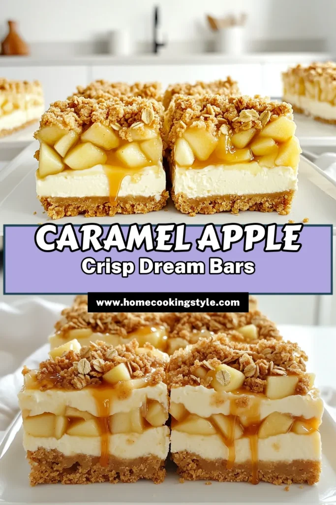 Indulge in the deliciousness of Caramel Apple Crisp Cheesecake Bars! This easy recipe combines creamy cheesecake with the crunch of oatmeal and the sweetness of caramel, perfect for any occasion. Discover how simple ingredients come together to create a mouthwatering treat that everyone will love. Ready to bake your new favorite dessert? Click through for the full recipe and tips! #Baking #DessertRecipes #CaramelApple #CheesecakeBars