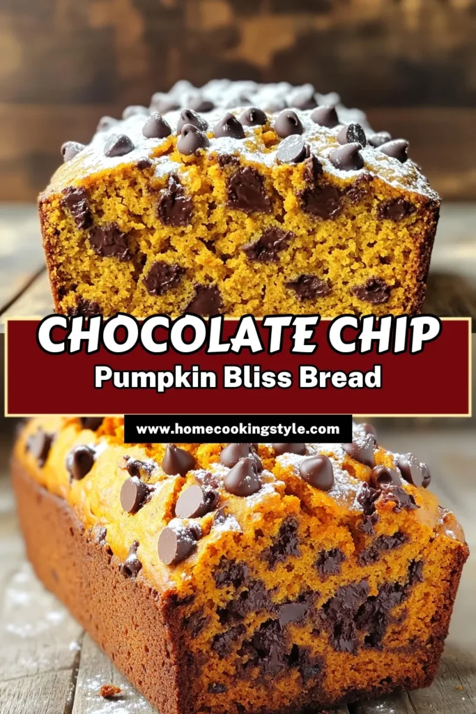 Indulge in the seasonal goodness of Chocolate Chip Pumpkin Delight, the perfect loaf for fall! This easy recipe features pumpkin puree, warm spices, and chocolate chips that create a moist, flavorful bread everyone will love. Whether as a snack or dessert, it's sure to impress. Don’t miss out—click through to explore the full recipe and delight your taste buds today! #PumpkinBread #FallBaking #ChocolateChip #EasyRecipes