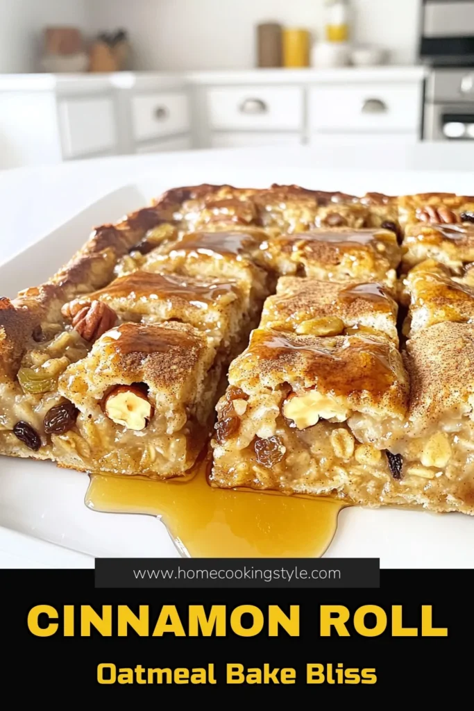 Start your day with a delicious twist on breakfast! This Cinnamon Roll Oatmeal Bake is packed with flavor and goodness, combining rolled oats, warm cinnamon, and a hint of sweetness. Perfect for a cozy morning or meal prep for the week ahead. It's easy to make and customizable with your favorite nuts and toppings. Don’t miss out on this tasty recipe—click through for full instructions and enjoy a delightful breakfast treat! #CinnamonRollOatmeal #HealthyBreakfast #ComfortFood #OatmealRecipes