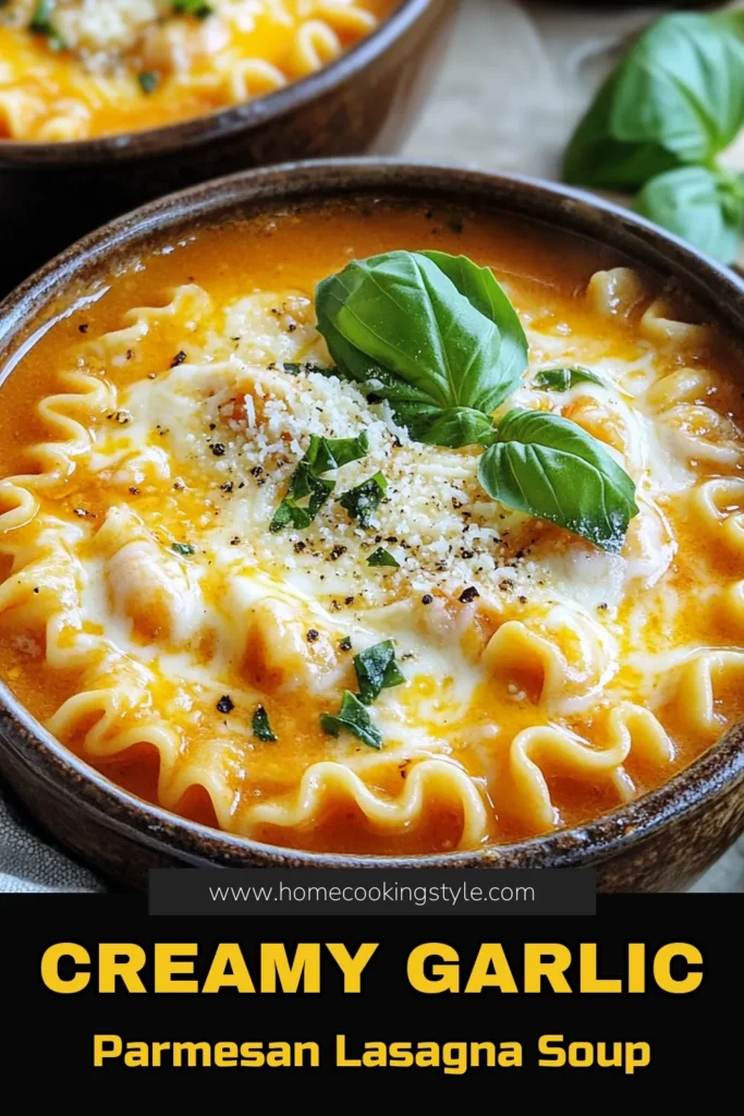 Warm up with this delicious One-Pot Creamy Garlic Parmesan Lasagna Soup that's both comforting and easy to make! Packed with flavors from tender lasagna noodles, savory meats, and a rich, creamy broth, it's the perfect weeknight meal ready in just 30 minutes. Explore this cozy recipe and learn how to create a hearty dish that will satisfy everyone at the table. Click through for the full recipe and enjoy a bowl of happiness tonight!