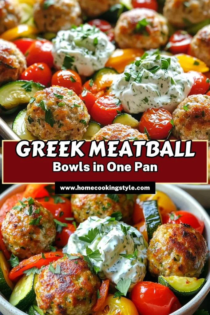 Savor the flavors of Greece with these delicious Sheet-Pan Greek Meatball Bowls! This easy recipe combines juicy meatballs, vibrant roasted vegetables, and a refreshing tzatziki sauce for a satisfying meal. Perfect for busy nights, it takes just 40 minutes from prep to table. Click through to discover how you can whip up this flavorful dish that everyone will love. Your taste buds will thank you!