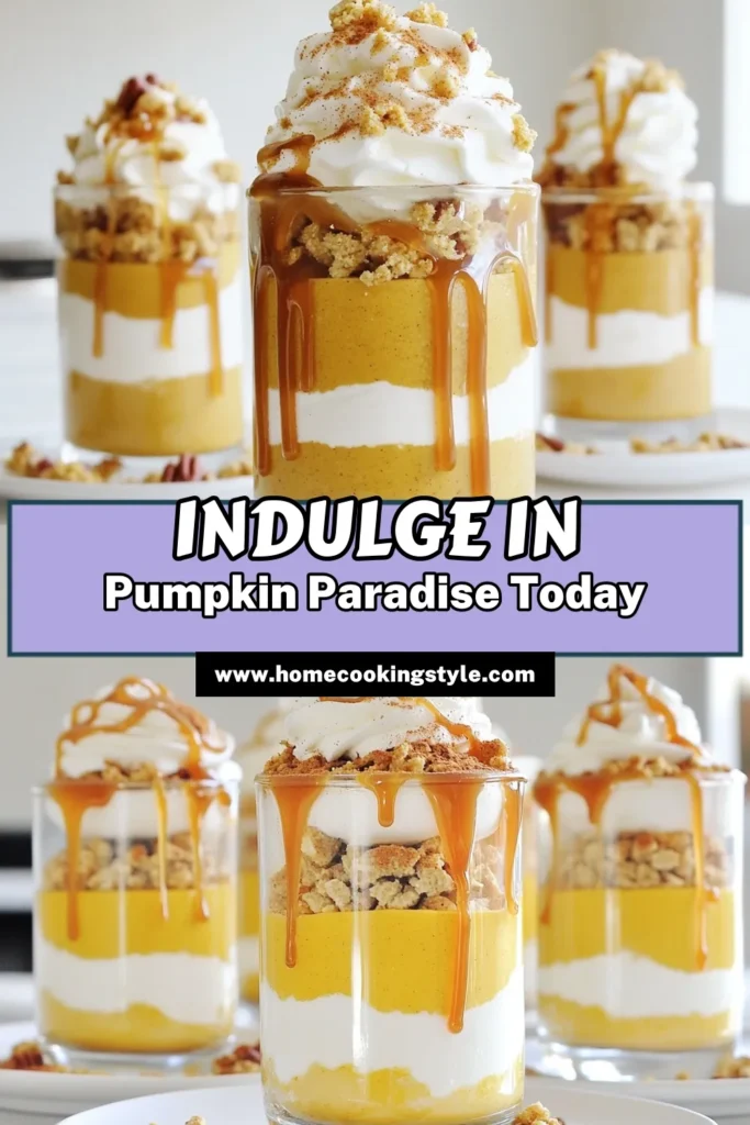 Indulge in the autumn flavors with these delicious Caramel Pumpkin Mousse Parfaits! Easy to make with pumpkin puree, creamy whipped topping, and layers of caramel and graham crackers, this dessert is perfect for fall gatherings. Impress your friends and family with this stunning treat that’s sure to become a seasonal favorite. Click through for the full recipe and make your fall celebrations even sweeter! #PumpkinDessert #FallRecipe #MousseParfait #HealthyTreats