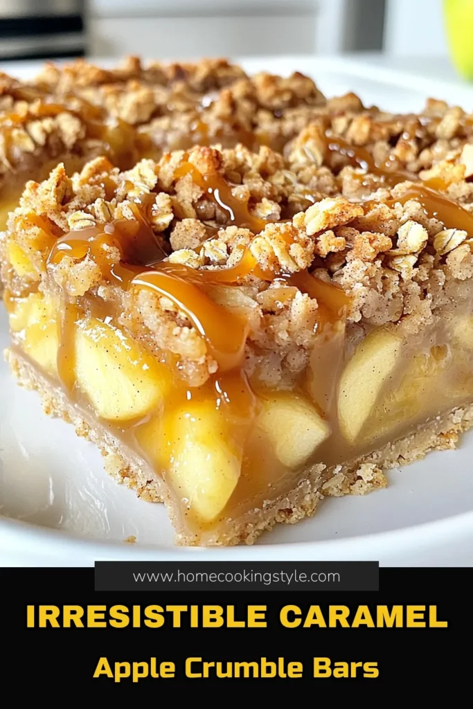 Indulge in the deliciousness of Caramel Apple Crumble Bars with this easy recipe! Made with tart Granny Smith apples, rolled oats, and drizzled with rich caramel, these bars are perfect for dessert or a sweet snack. With crunchy toppings and a warm, comforting flavor, you’ll want to make them again and again. Click to explore how to bake these delightful treats today! #CaramelAppleCrumbleBars #DessertRecipes #BakingInspiration #FallTreats