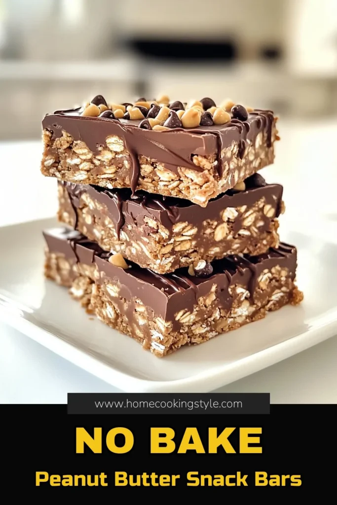 Indulge in these delicious No-Bake Chocolate Peanut Butter Oat Bars that are super easy to make! With just a few wholesome ingredients like rolled oats, peanut butter, and dark chocolate, you can whip up a nutritious treat in no time. Perfect for snacking or a quick energy boost, this recipe is a must-try! Click to explore the full recipe and treat yourself today! #NoBakeRecipes #ChocolatePeanutButter #HealthySnacks #OatBars