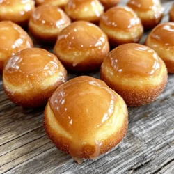 - 1 cup all-purpose flour - 1/4 cup granulated sugar - 1 tsp baking powder - 1/2 tsp baking soda - 1/2 tsp salt - 1/2 tsp ground cinnamon - 1/4 cup whole milk - 1 large egg - 2 tbsp unsalted butter, melted - 1/2 tsp vanilla extract - 1/2 cup powdered sugar - 2 tbsp pure maple syrup - 1 tbsp milk (adjust for consistency) Each ingredient plays a key role in making these donut holes a joy to eat. The flour gives structure, while the sugar adds sweetness. Baking powder and baking soda help the donut holes rise. The salt enhances flavor, and cinnamon brings warmth and spice. The milk, egg, and butter contribute moisture and richness. Vanilla adds a lovely depth to the flavor. For the maple glaze, powdered sugar makes it sweet and smooth. Pure maple syrup gives the glaze its signature flavor. Adjusting the milk helps you get the perfect glaze consistency. You want it thick enough to adhere but smooth enough to drip. Gather these ingredients, and you’re ready to make a treat that will delight everyone. Start by taking a large bowl. Add 1 cup of all-purpose flour. Next, mix in 1/4 cup of granulated sugar. Then, add 1 teaspoon of baking powder, 1/2 teaspoon of baking soda, and 1/2 teaspoon of salt. Don't forget the 1/2 teaspoon of ground cinnamon for flavor! Whisk these dry ingredients well until they blend evenly. This mix gives your donut holes a nice rise. In another bowl, combine 1/4 cup of whole milk, 1 large egg, and 2 tablespoons of melted unsalted butter. Add 1/2 teaspoon of vanilla extract for that sweet note. Whisk these together until the mixture looks smooth and creamy. This step brings moisture and flavor to your donut holes. Heat oil in a deep pan or fryer to 350°F (175°C). Use enough oil to cover the donut holes. With a small cookie scoop or spoon, drop heaping tablespoons of the batter into the hot oil. Fry only a few at a time to avoid crowding. Cook for about 2 to 3 minutes, turning them until golden brown. Use a slotted spoon to take them out and let them drain on paper towels. In a bowl, whisk together 1/2 cup of powdered sugar, 2 tablespoons of pure maple syrup, and 1 tablespoon of milk. Adjust the milk as needed to get a smooth, pourable glaze. This glaze adds a sweet maple flavor that complements the cinnamon. While the donut holes are still warm, dip each one into the maple glaze. Let the excess glaze drip off. If you want, roll the glazed donut holes in a mix of cinnamon and sugar for added sweetness. This step makes them look and taste even better! To get the best texture, use the right flour. I recommend all-purpose flour for these donut holes. It gives a light, fluffy bite. Mix the dry and wet ingredients gently. Overmixing makes the donut holes tough. You want a few lumps in your batter. This will keep them soft and airy. When frying, heat your oil to 350°F (175°C). A thermometer helps check the heat. If the oil is too hot, the outside burns while the inside stays raw. Fry only a few donut holes at a time. This keeps the oil temperature steady. Use a slotted spoon to lift them out. Let them drain on paper towels for a crisp finish. For a shiny glaze, mix powdered sugar, maple syrup, and milk until smooth. Adjust the milk to get your desired thickness. Dip the warm donut holes in the glaze right away. This helps the glaze stick well. If you want extra sweetness, roll them in cinnamon sugar after glazing. It adds a nice crunch and taste! {{image_2}} If you love chocolate, try these delicious chocolate glazed donut holes. Start with the same base recipe. After frying, dip the warm donut holes in a rich chocolate glaze. To make this glaze, melt chocolate chips with a bit of coconut oil. This gives a smooth, shiny finish. You will enjoy the mix of flavors as chocolate blends with the cinnamon. For a fall twist, make pumpkin spice donut holes. Add 1/2 cup of pumpkin puree to your wet mixture. Also, use pumpkin pie spice instead of cinnamon. This gives a warm, cozy flavor. Fry them the same way and glaze with maple. These donut holes taste like autumn in every bite. You can add a fun crunch by mixing in nuts or sprinkles. Try adding chopped walnuts or pecans to the batter before frying. This gives texture and flavor. For a festive look, sprinkle colorful jimmies on top of the glaze. Kids love this extra touch, and it makes your treats pop! To keep your donut holes fresh, place them in an airtight container. Make sure they cool completely first. You can store them at room temperature for about two days. If you want to keep them longer, use the fridge. They will stay fresh for about a week in there. When you're ready to enjoy your donut holes again, you can reheat them. Preheat your oven to 350°F (175°C). Place the donut holes on a baking sheet. Heat them for about 5 to 7 minutes, or until warm. This method helps keep them soft and tasty. You can also use a microwave, but they might lose some crispness. If you want to freeze your donut holes, let them cool first. Then, place them in a single layer on a baking sheet. Freeze them for about 1 to 2 hours. Once frozen, transfer them to a freezer bag. They can last up to three months in the freezer. To thaw, just take them out and leave them at room temperature for a few hours. If you're in a hurry, use the microwave for a quick thaw. Yes, you can use whole wheat flour or gluten-free flour. Just note that whole wheat flour may make the donut holes denser. Gluten-free flour blends can work well, too. Always check the package for measurements, as they may vary. To make a thicker glaze, add more powdered sugar. Start with an extra tablespoon and mix well. If it's still too thin, keep adding sugar until you reach your desired thickness. If you don’t have a deep fryer, you can use a large pot with oil. Heat the oil to 350°F (175°C) on the stove. Use a thermometer for best results. A deep, heavy pot works great for frying. These donut holes stay fresh for about two days at room temperature. Store them in an airtight container to keep them soft. You can also freeze them for up to a month. Just thaw them at room temperature before enjoying! Creating delicious donut holes is easy and fun. We covered all the key steps, from selecting dry and wet ingredients to making that tasty maple glaze. I shared tips for the right texture and safe frying methods. You can even explore yummy variations like chocolate or pumpkin spice. Storing and reheating these treats is simple too. Enjoy making your very own tasty donut holes at home!