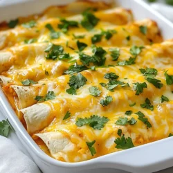 To make Honey Lime Chicken Enchiladas, gather these ingredients: - 2 cups cooked chicken, shredded - 1 cup cream cheese, softened - 1 cup shredded cheddar cheese - 1/2 cup sour cream - 1/4 cup honey - 3 tablespoons lime juice - 1 teaspoon lime zest - 8 flour tortillas - 1 cup enchilada sauce (store-bought or homemade) - 1/4 cup chopped fresh cilantro (for garnish) - Salt and pepper to taste You can swap some ingredients if needed. Use Greek yogurt instead of sour cream for a tangy twist. If you want a lighter option, try low-fat cream cheese. For a dairy-free meal, use vegan cream cheese and cheese alternatives. Honey can also be replaced with agave syrup for a similar sweetness. For this recipe, cooked chicken works best. You can use rotisserie chicken for its rich flavor and ease. Grilled chicken adds a smoky taste, while poached chicken stays tender and juicy. Just ensure it’s shredded well to mix easily with the other ingredients. {{ingredient_image_1}} First, gather all your ingredients. You need cooked chicken, cream cheese, cheddar cheese, sour cream, honey, lime juice, lime zest, tortillas, enchilada sauce, and cilantro. Shred the chicken if you haven’t done so. In a mixing bowl, add the shredded chicken, cream cheese, half of the cheddar cheese, sour cream, honey, lime juice, lime zest, salt, and pepper. Mix it all together until smooth. This mixture will bring great flavor to your enchiladas. Next, lay a tortilla flat on your clean surface. Scoop about 1/4 cup of the chicken mixture and place it in the center of the tortilla. Roll the tortilla tightly, making sure the filling stays inside. Place the rolled tortilla seam-side down in a greased baking dish. Repeat this for all tortillas. Once all are in the dish, pour the enchilada sauce evenly over the top. Sprinkle the remaining cheddar cheese on top to make it cheesy and delicious. Now, it's time to bake. Preheat your oven to 350°F (175°C). Cover the baking dish with aluminum foil and bake for 20 minutes. After that, remove the foil and bake for another 10 minutes. The cheese should melt and bubble nicely. Once done, take it out and let it cool for a few minutes. Before serving, sprinkle chopped cilantro on top for a fresh touch. Enjoy your tasty Honey Lime Chicken Enchiladas! You can prepare these enchiladas in advance. Simply follow the recipe up to the baking step. Once you roll the tortillas, place them in the baking dish. Cover the dish tightly with plastic wrap or foil. Store it in the fridge for up to 24 hours. When you're ready, just bake them as directed. This saves time and makes dinner easy. Rolling tortillas can be tricky. Here are some simple tips to help you. First, warm the tortillas slightly in the microwave. This makes them soft and easy to roll. Use about 1/4 cup of filling for each tortilla. Place the filling in the center. Fold in the sides, then roll from the bottom up. Make sure the seam is down in the dish. This keeps everything together. Want to boost the flavor of your enchiladas? Try these ideas! Add spices like cumin or chili powder to the chicken mix. For a kick, mix in some diced jalapeños. You can also swap the cheddar for pepper jack cheese for more heat. Drizzle a bit of extra honey over the top before serving for a sweet touch. Fresh lime juice adds a zesty flavor that brightens every bite. Pro Tips Use Leftover Chicken: This recipe is perfect for using up leftover rotisserie chicken or any cooked chicken you have on hand. Adjust the Spice: Add diced jalapeños or a dash of cayenne pepper to the chicken mixture for a spicy kick! Make Ahead: Assemble the enchiladas ahead of time and store them in the fridge. Just bake them when you’re ready to serve. Garnish for Freshness: Fresh herbs like cilantro or green onions add a burst of flavor and color to your dish when serving. {{image_2}} You can easily make a vegetarian version of honey lime enchiladas. Use beans, like black or pinto beans, instead of chicken. You can also add sautéed veggies, such as bell peppers, zucchini, or mushrooms. Mixing in some spinach gives a nice touch. Cream cheese can still be a part of the filling. It adds a rich taste and creamy texture. While the classic enchilada sauce works great, you can change it up. Try a green tomatillo sauce for a tangy twist. A creamy jalapeño sauce adds heat and flavor. For a sweet touch, you can use salsa verde. Each sauce brings its own flavor, making your enchiladas unique. Garnishes can elevate your dish. Fresh cilantro is a favorite, but you can use diced avocado for creaminess. Crumbled feta or cotija cheese adds a nice salty bite. A squeeze of fresh lime juice brightens all the flavors. You can also sprinkle some chopped green onions for extra crunch. After your enchiladas cool, store them properly. Let them sit for about 15 minutes after baking. This helps steam escape and prevents sogginess. Place them in an airtight container or cover them tightly with plastic wrap. Keep them in the fridge if you plan to eat them within three days. To reheat your Honey Lime Chicken Enchiladas, you can use an oven or microwave. If using the oven, preheat it to 350°F (175°C). Place the enchiladas in an oven-safe dish and cover with foil. Heat for about 15-20 minutes, or until warm. For the microwave, place a single enchilada on a plate. Heat for about 1-2 minutes, or until hot. Check the temperature to ensure they are heated through. Freezing enchiladas is a great way to save leftovers. First, let them cool completely. Then, wrap each enchilada in plastic wrap and place them in a freezer-safe bag. Remove as much air as possible to prevent freezer burn. They can last up to three months in the freezer. To cook from frozen, bake them at 350°F (175°C) for 30-40 minutes, adding extra time if needed. Enjoy your tasty meal anytime! Yes, you can use different cheese. Monterey Jack or pepper jack can add a nice twist. These cheeses melt well and give a great flavor. Feel free to mix cheeses for a unique taste. Just keep in mind the texture and melting quality. Making homemade enchilada sauce is easy. Here’s a simple way to do it: - Ingredients: - 2 tablespoons olive oil - 2 tablespoons chili powder - 1 teaspoon ground cumin - 1/2 teaspoon garlic powder - 1/4 teaspoon onion powder - 1 can (15 ounces) tomato sauce - 1 cup chicken broth - Salt to taste 1. Heat olive oil in a pot over medium heat. 2. Stir in chili powder, cumin, garlic powder, and onion powder. Cook for 1 minute. 3. Add tomato sauce and chicken broth. Mix well. 4. Simmer for 10 minutes. Add salt to taste. This sauce is rich and perfect for your enchiladas! Several side dishes go well with Honey Lime Chicken Enchiladas. Here are some tasty options: - Mexican rice - Refried beans - Fresh green salad - Corn on the cob - Guacamole and chips These sides add color and flavor to your meal. You can also serve lime wedges for extra zing! In this blog post, we covered everything you need to know about making delicious Honey Lime Chicken Enchiladas. We explored the key ingredients, tips for easy assembly, and creative variations. You learned proper storage and reheating techniques to keep your enchiladas tasty. Remember, you can swap ingredients or sauces to match your taste. Also, have fun trying new side dishes! With these tips, you can impress your family and friends with your cooking skills. Enjoy your cooking journey and savor every bite!