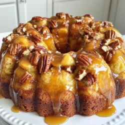 - 2 cans (16 oz each) refrigerated biscuit dough - 1 cup pecans, chopped - 1 cup brown sugar, packed - 1/2 cup unsalted butter, melted - 1 teaspoon ground cinnamon - 1/4 teaspoon nutmeg - 1 teaspoon vanilla extract - A pinch of salt - Cooking spray or extra butter for greasing When I make caramel pecan monkey bread, I love using these simple ingredients. The refrigerated biscuit dough makes it easy and quick. The chopped pecans add a nice crunch. Brown sugar gives it a rich taste. The spices like cinnamon and nutmeg take it to the next level. For the best results, I suggest using high-quality ingredients. Opt for organic brown sugar for a deeper flavor. I prefer unsalted butter as it allows better control over the saltiness. As for the pecans, fresh ones give the best crunch. Look for whole nuts that you can chop at home. If you run out of some ingredients, here are a few swaps. Use walnuts instead of pecans for a different nutty flavor. You can replace brown sugar with white sugar, but the flavor will change. If you want a vegan option, try using coconut oil instead of butter. For the dough, you can use homemade biscuit dough if you prefer. {{ingredient_image_1}} First, gather your ingredients. You'll need two cans of refrigerated biscuit dough, one cup of chopped pecans, and one cup of packed brown sugar. Also, get half a cup of melted unsalted butter, one teaspoon of ground cinnamon, and a quarter teaspoon of nutmeg. Don’t forget one teaspoon of vanilla extract and a pinch of salt. Now, preheat your oven to 350°F (175°C). Grease a standard bundt pan using cooking spray or extra butter. This step is key to make sure your monkey bread comes out easily later. Next, mix the brown sugar, ground cinnamon, nutmeg, and a pinch of salt in a medium bowl. This mix will add great flavor. Open the cans of biscuit dough and cut each biscuit into four pieces. Roll each piece into a small ball. Now, coat each ball in the brown sugar mixture. This will give them a sweet crust. Begin layering the biscuit balls in the bundt pan. Sprinkle chopped pecans between each layer. This adds crunch and richness. In another bowl, mix the melted butter and vanilla extract. Pour this mixture over the layered dough and pecans in the pan. Finally, sprinkle any leftover brown sugar mix on top. Place the bundt pan in your preheated oven. Bake for 30 to 35 minutes. Look for a golden-brown color and make sure it is cooked through. When done, let it cool for about 10 minutes. Then, invert the pan onto a serving plate to release your delicious monkey bread. Serve warm and, if you like, drizzle it with extra caramel sauce for added sweetness. Enjoy every bite! To keep your monkey bread from sticking, grease your bundt pan well. Use cooking spray or unsalted butter. Make sure to coat every inch of the pan. This helps the dough release easily. If the dough does stick, use a thin knife around the edges. This will help loosen it. Patience is key when inverting the pan. Let it cool for about ten minutes first. For great flavor, use fresh spices. Ground cinnamon and nutmeg add warmth. Also, use high-quality vanilla extract. Mixing these flavors with the brown sugar creates a tasty blend. Make sure to sprinkle chopped pecans between dough layers. They give a nice crunch and nutty flavor. Drizzling extra caramel sauce on top adds sweetness and richness. Baking at 350°F (175°C) is perfect for even cooking. Set a timer for 30-35 minutes. Check for a golden-brown color on top. Insert a toothpick to check doneness; it should come out clean. If the top browns too fast, cover it with foil. This helps it bake evenly without burning. Remember, each oven varies, so check early if unsure. Pro Tips Use Fresh Ingredients: Make sure your biscuit dough is fresh for the best texture and flavor; check expiration dates before purchasing. Even Baking: Rotate the bundt pan halfway through baking to ensure even cooking, especially if your oven has hot spots. Let it Cool: Allow the monkey bread to cool for at least 10 minutes before inverting to prevent it from falling apart. Extra Caramel Drizzle: For a richer flavor, warm up some store-bought caramel sauce and drizzle it over the top just before serving. {{image_2}} You can make your caramel pecan monkey bread even more fun. Try adding mini chocolate chips for a sweet twist. You can also mix in some dried fruit like raisins or cranberries. These additions bring new tastes and textures to this classic dish. If you want a hint of citrus, add some orange zest to the sugar mix. This will brighten up the flavors and add a fresh note. To make this recipe gluten-free, use gluten-free biscuit dough. Many brands offer tasty options that work well in this recipe. For a vegan version, swap the butter for a plant-based spread. Use a vegan biscuit dough too. You can also replace brown sugar with coconut sugar for a low-glycemic option. Both modifications keep the dish delicious while fitting different diets. Mix in fresh fruit to add a juicy bite. Sliced bananas or apples work well here. You can also try adding a layer of creamy chocolate spread between the biscuit pieces. This makes the bread rich and decadent. If you love nuts, consider adding walnuts or almonds along with the pecans. These nuts add a crunchy texture and different flavors that complement the caramel. To keep your caramel pecan monkey bread fresh, store it in an airtight container. This helps maintain its soft texture. Make sure it cools completely before sealing. If you use foil or plastic wrap, it can stick to the bread. Try to avoid that for the best taste. Leftovers can last up to three days. Freezing is a great option if you want to save some monkey bread for later. Wrap it tightly in plastic wrap, then place it in a freezer bag. Remove as much air as possible to prevent freezer burn. It can stay frozen for up to two months. When you're ready to enjoy it, let it thaw in the fridge overnight. To reheat your monkey bread, preheat your oven to 350°F (175°C). Place the bread on a baking tray. Cover it with foil to keep it from drying out. Heat for about 10 to 15 minutes, or until warm. You can also use the microwave if you're short on time. Just warm it for 20 to 30 seconds, but be careful not to overheat it! Enjoy that gooey, sweet goodness again. Yes, you can make this bread ahead of time. Prepare the dough and layer it in the bundt pan. Cover it tightly with plastic wrap. You can keep it in the fridge for up to 24 hours. When ready to bake, remove it from the fridge. Let it sit for about 30 minutes to reach room temperature. Then, bake as usual for a warm treat. You will know it's done when the top is golden brown. A toothpick inserted into the bread should come out clean. The edges will also pull away slightly from the pan. Baking usually takes 30 to 35 minutes. If it looks puffy and smells sweet, it’s a good sign too! Yes, you can use homemade dough if you prefer. Just make sure your dough is soft and easy to work with. Roll the dough into small balls and coat them like you would with the biscuit dough. The flavor will change a bit, but it will still taste great! We’ve covered everything about making Caramel Pecan Monkey Bread. You learned the key ingredients and how to prepare them. I shared tips for assembling and baking. You also discovered tasty variations and how to store leftovers. Remember, the best monkey bread has flavor and a perfect bake. With practice, you can impress friends and family with this easy treat. Enjoy every bite!