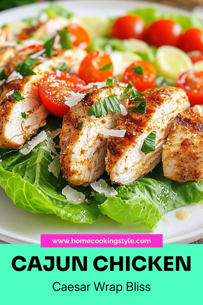 Looking for a delicious and healthy lunch idea? Try these Cajun Chicken Caesar Wraps! This easy chicken wrap recipe combines the bold flavors of Cajun chicken with fresh Caesar salad ingredients for a perfect meal on the go. Packed with protein and great for meal prep, these Cajun chicken wraps will satisfy your cravings. Don't miss out on this tasty twist on healthy wrap ideas! Save this recipe now! #CajunChickenWraps #CaesarSaladWraps #EasyChickenWrapRecipe #HealthyWrapIdeas