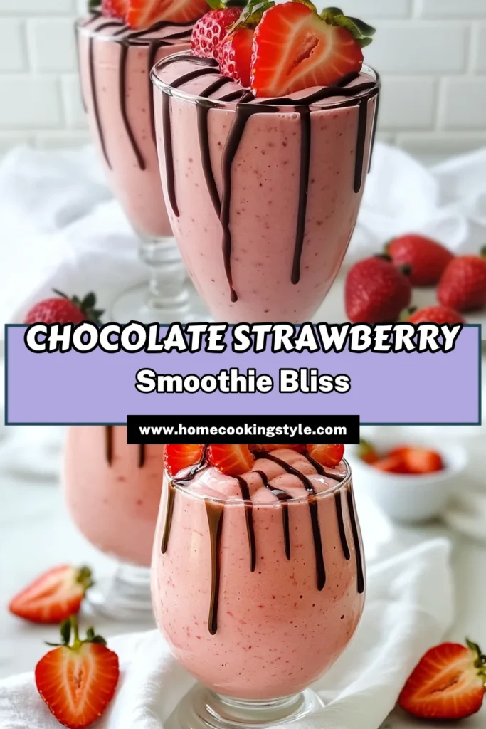 Indulge in a delectable chocolate covered strawberry smoothie that doubles as a healthy treat! This easy smoothie recipe with strawberries is perfect for breakfast or a dessert craving. With fresh strawberries, Greek yogurt, and chocolate almond milk, this healthy strawberry smoothie recipe will delight your taste buds. Blend it up for a quick, nutritious snack! Try this chocolate smoothie with Greek yogurt today! #SmoothieRecipes #HealthyDesserts #HealthySmoothie #ChocolateStrawberry