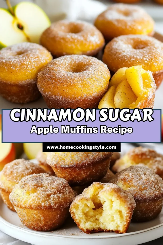 Indulge in the warmth of fall with these delicious apple cider doughnut muffins! This easy apple cider recipe is perfect for your fall baking adventures. They are moist, fluffy, and rolled in cinnamon sugar for that classic doughnut feel. Discover why these are among the best muffin recipes you can make this season. Try them today and savor the flavors of autumn! Don't forget to save for later! #AppleCiderDoughnutMuffins #FallBakingRecipes #BestMuffinRecipes #CinnamonSugarMuffins