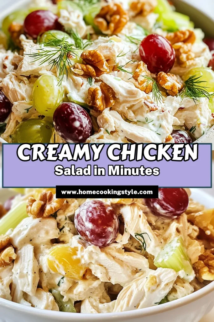 Discover this creamy chicken salad recipe that’s perfect for a healthy and nutritious meal! Our Greek yogurt chicken salad is an easy chicken salad with grapes that your family will love. Packed with flavor and made with wholesome ingredients, it’s the ideal nutritious chicken salad recipe for any occasion. Try it today and elevate your meal prep! Save this recipe for later! #ChickenSalad #HealthyRecipes #GreekYogurt #EasyMeals