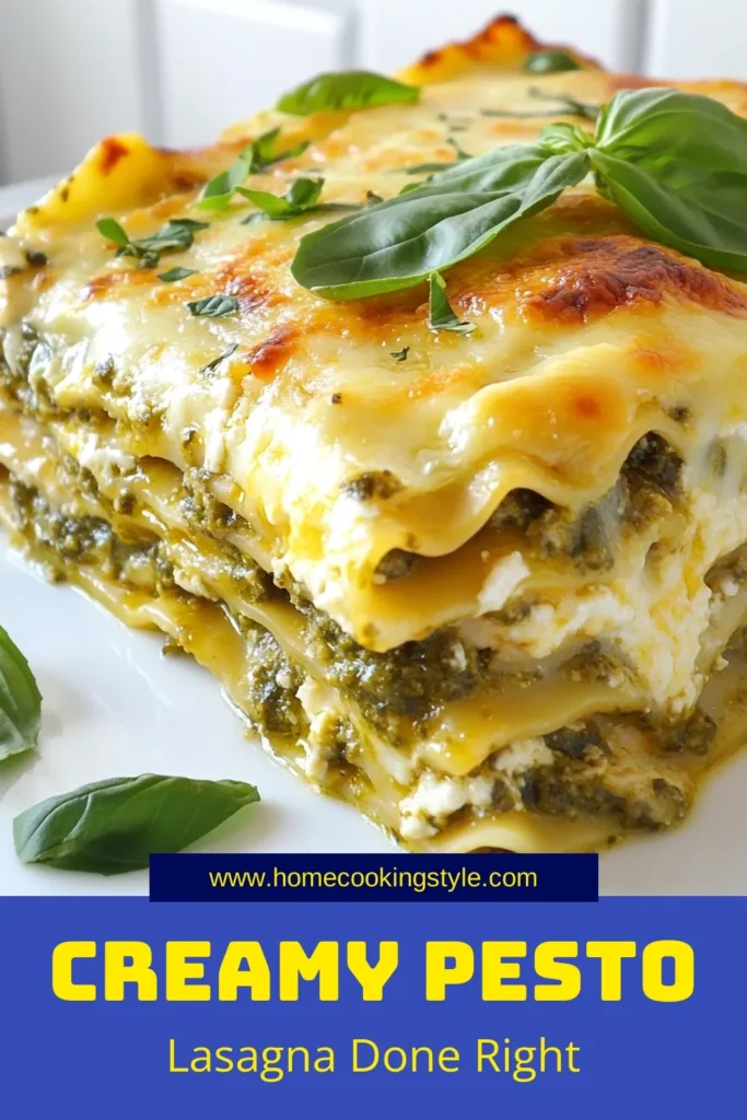If you're craving a delicious twist on traditional comfort food, try this creamy pesto chicken lasagna! This easy lasagna with pesto features tender layers of ricotta chicken lasagna goodness, enhanced by spinach and a rich basil pesto sauce. Perfect for weeknight dinners or gatherings, this creamy pesto lasagna will impress everyone at the table. Don't miss out on this yummy recipe—save it for your next meal! #CreamyPestoLasagna #ChickenLasagnaRecipes #EasyLasagnaWithPesto #RicottaChickenLasagna