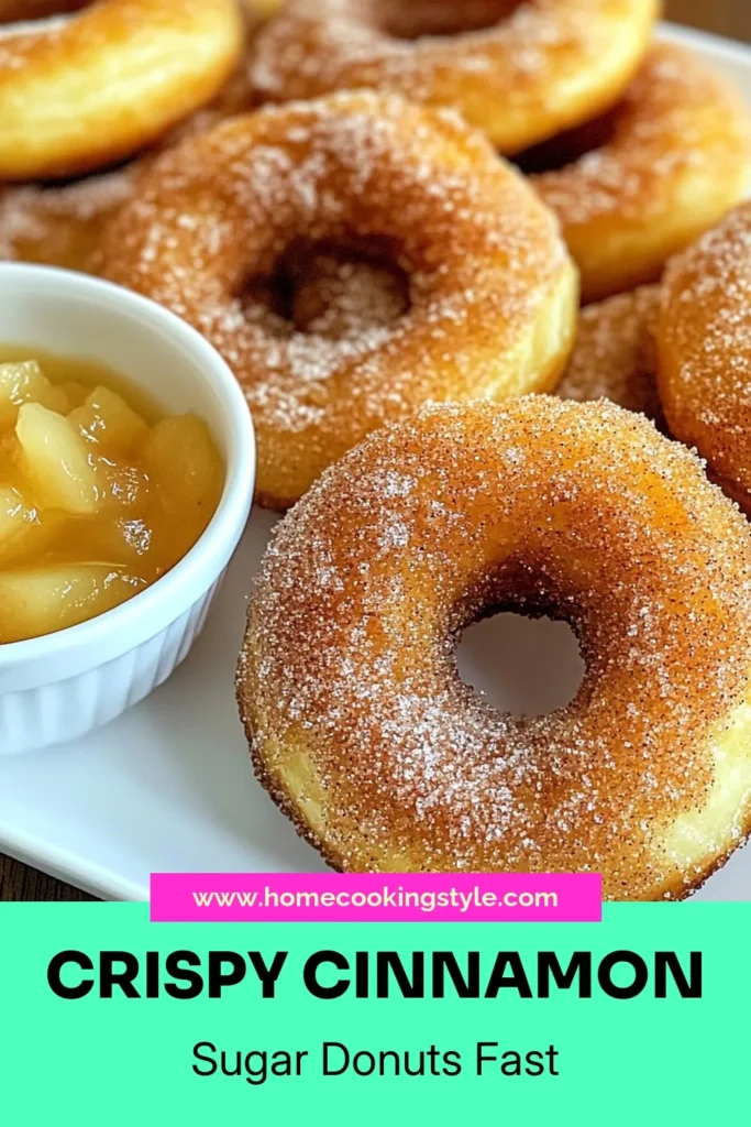 Indulge in the deliciousness of homemade cinnamon sugar donuts with this easy air fryer donuts recipe! These light and fluffy cinnamon donuts are perfect for breakfast or dessert. Made in your air fryer, this cinnamon donuts recipe ensures a guilt-free treat that's quick and simple. Enjoy fresh, warm air fryer donuts in just 25 minutes. Save this easy donut recipe and elevate your snack game tonight! #CinnamonSugarDonuts #AirFryerDonutsRecipe #HomemadeDonutsAirFryer #EasyDonutRecipe