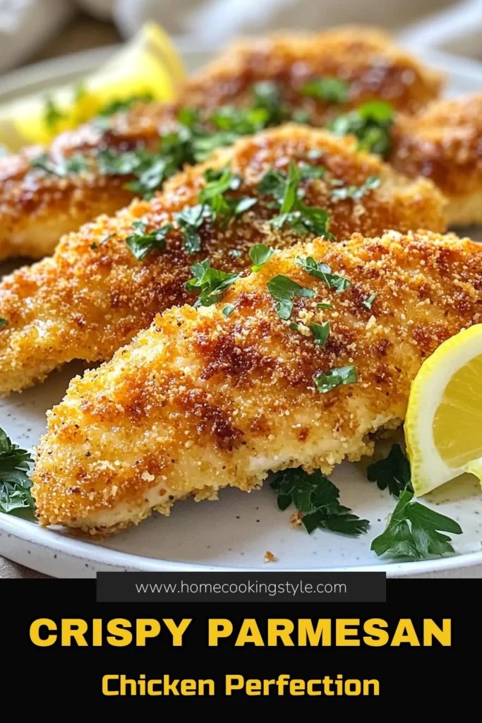 Try this delicious Parmesan crusted chicken recipe for an easy chicken dinner that’s sure to impress! With crispy panko chicken breast coating, this baked chicken recipe is a must-try for weeknight meals. Perfectly seasoned and baked to golden perfection, this savory dish is simple yet satisfying. Don’t forget to save this recipe for later and enjoy crispy chicken with Parmesan tonight! #ParmesanCrustedChicken #BakedChickenRecipes #PankoChickenBreast #EasyChickenDinner