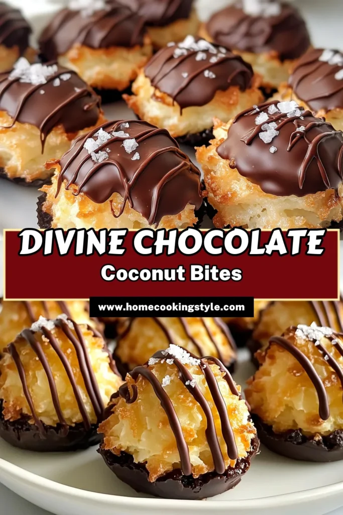 Indulge in these delightful chocolate coconut macaroons with this easy macaroon recipe! Perfect for any occasion, these homemade macaroons are a no bake macaroon dessert that combines sweetened shredded coconut, creamy condensed milk, and melted chocolate drizzled on top. Treat yourself or share with friends! Save this yummy chocolate coconut macaroons recipe now! #Macaroons #ChocolateDessert #BakingRecipes #CoconutDelight