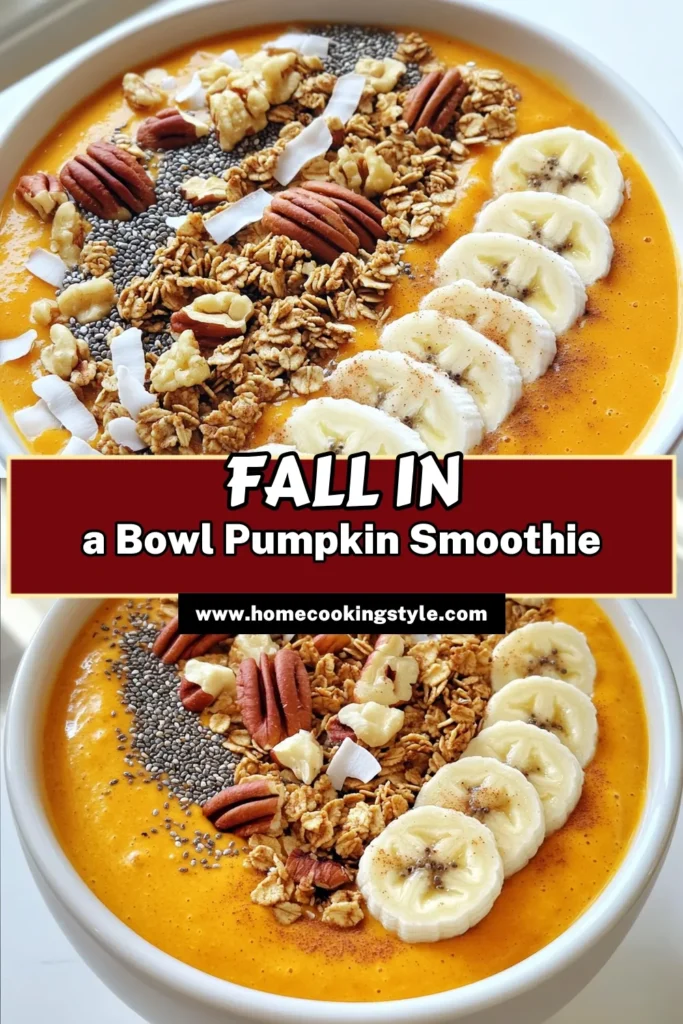Indulge in a delicious Pumpkin Pie Smoothie Bowl that blends the flavors of fall in a nutritious treat! This quick recipe is packed with pumpkin puree, banana, and Greek yogurt for a creamy delight. Top it with your favorite toppings like granola and pecans for a perfect breakfast or snack. Ready to savor this seasonal goodness? Click to discover the full recipe and enjoy autumn in a bowl! #PumpkinPie #SmoothieBowl #HealthyEats #FallRecipes