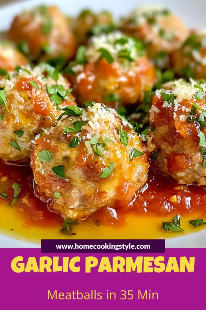 Discover the deliciousness of Garlic Parmesan Turkey Meatballs with this easy turkey meatball recipe! Packed with flavor, these healthy meatballs with garlic are baked to perfection for a guilt-free dinner option. Create mouthwatering ground turkey recipes that your family will love. Serve them with marinara or over spaghetti for a complete meal. Try it out today and save this recipe for later! #TurkeyMeatballs #HealthyEating #MealPrep #GroundTurkeyRecipes