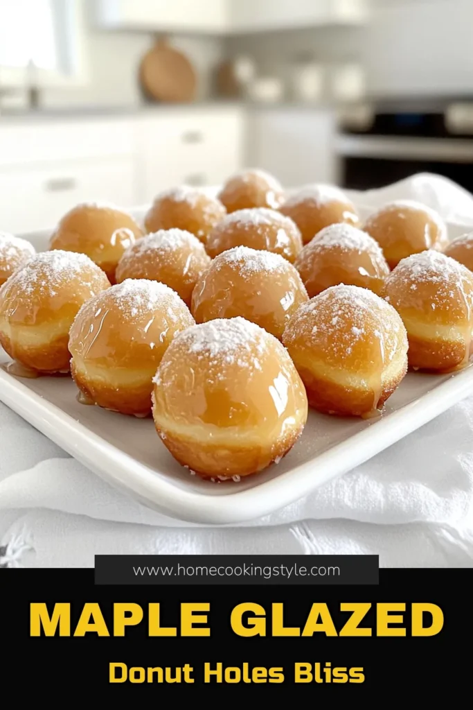 Indulge in these delightful maple glazed donut holes that are quick and easy to make! With just a few simple ingredients, you can whip up a tray of these soft, fluffy treats in no time. Perfect for brunch or a sweet snack, each bite of these donut holes is glazed to perfection with pure maple goodness. Click to explore this irresistible recipe and treat your taste buds! #MapleGlazedDonutHoles #BakingRecipes #HomemadeTreats #DessertIdeas