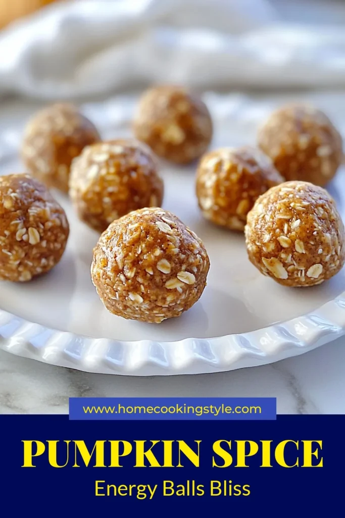 Discover the delicious world of Pumpkin Spice Energy Balls! These no-bake pumpkin snacks are packed with nutrients, making them perfect for healthy pumpkin recipes. Made with oats, almond butter, and rich pumpkin puree, these energy bites with oats are a must-try for anyone looking for a tasty treat. Ready in just 15 minutes, these pumpkin protein balls will be your new favorite snack! Try them today! #HealthySnacks #PumpkinSpice #NoBakeTreats #EnergyBites