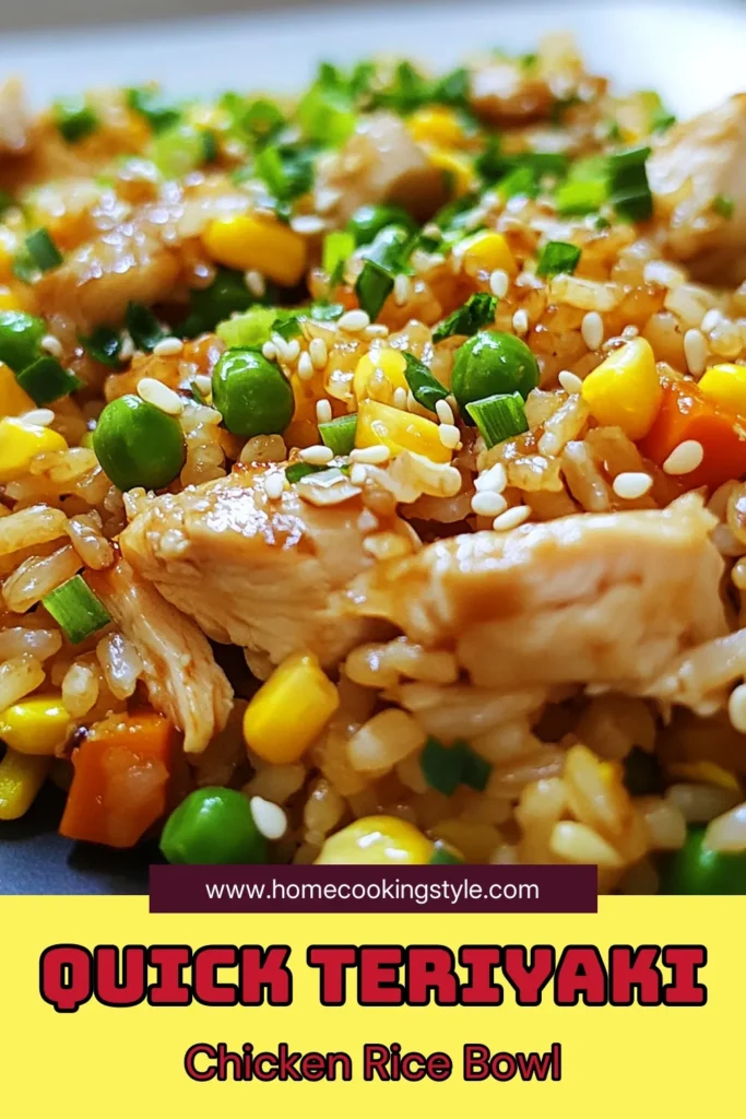 Looking for an easy fried rice recipe that's bursting with flavor? Try this Teriyaki Chicken Fried Rice! Made with chicken and colorful vegetables, this homemade teriyaki fried rice is a perfect way to use leftover jasmine rice. Whip it up in just 25 minutes for a delicious meal your family will love. Save this recipe to make your own chicken fried rice with vegetables! #TeriyakiChickenFriedRice #EasyFriedRiceRecipe #JasmineRiceRecipes #HomemadeFriedRice