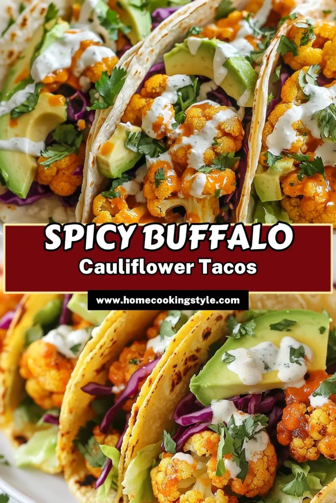 Spice up your taco night with these Buffalo Cauliflower Tacos, a delicious vegan taco recipe that's both gluten-free and easy to make! This spicy cauliflower recipe is perfect for a fun dinner or a crowd-pleasing meal. Packed with flavor and topped with fresh veggies, these gluten-free tacos will satisfy everyone. Try this quick and tasty dish today and elevate your taco game! Save this recipe! #BuffaloCauliflowerTacos #VeganTacos #GlutenFreeRecipes #EasyTacoRecipes