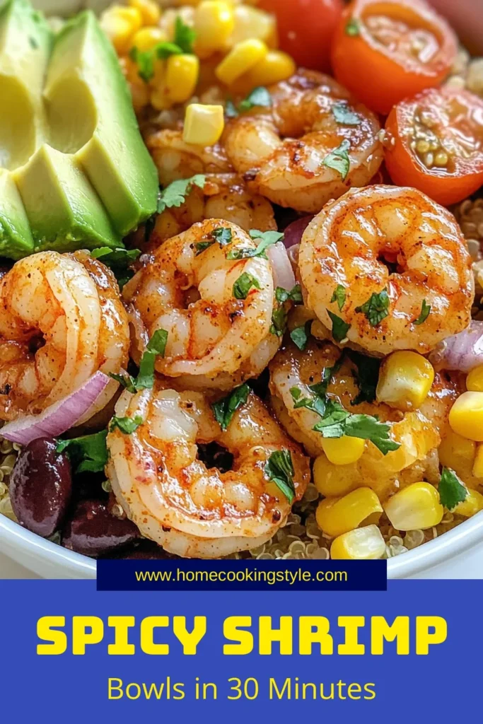 Elevate your dinner routine with these spicy shrimp bowls! This chipotle shrimp recipe is a perfect blend of flavor and nutrition, featuring succulent shrimp marinated in a zesty chipotle sauce. Serve it over quinoa for a healthy shrimp dinner that’s ready in just 30 minutes. Perfect for busy weeknights, these easy shrimp recipes will satisfy your cravings. Click to discover your new favorite meal! #spicyshrimpbowls #chipotleshrimp #quinoarecipes #healthyrecipes