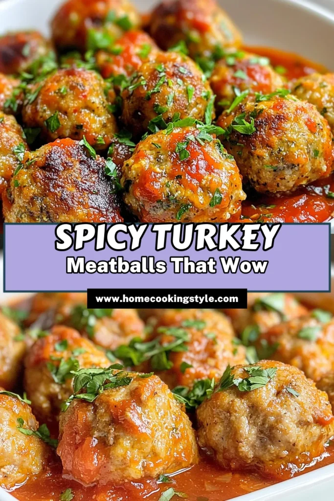 Discover the perfect blend of flavor and spice with these Spicy Cajun Turkey Meatballs! This easy turkey meatballs recipe features ground turkey mixed with Cajun seasoning and baked to perfection. Pair them with marinara sauce for a delicious meal. Enjoy a healthy twist with these baked meatballs that your family will love. Try this Cajun turkey recipe today and impress everyone at dinner! Save for later and enjoy! #SpicyTurkeyMeatballs #CajunRecipe #BakedMeatballs #EasyDinnerIdeas