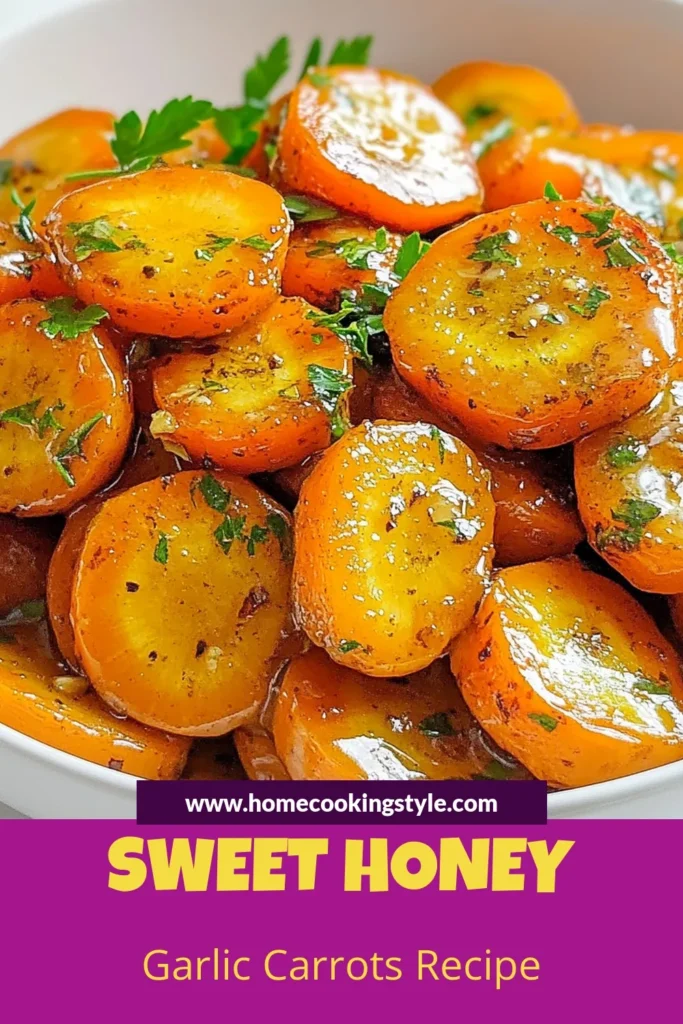 Discover the perfect side dish with these honey garlic carrots! This easy glazed carrots recipe features fresh carrots coated in a delicious honey garlic glaze, making it a healthy carrot recipe everyone will love. Quick to prepare, these honey glazed vegetables are ideal for any meal. Impress your family with this vibrant dish tonight. Save now and enjoy the sweet and savory flavors! #HoneyGarlicCarrots #GlazedCarrotsRecipe #EasyCarrotSideDish #HealthyCarrotRecipes