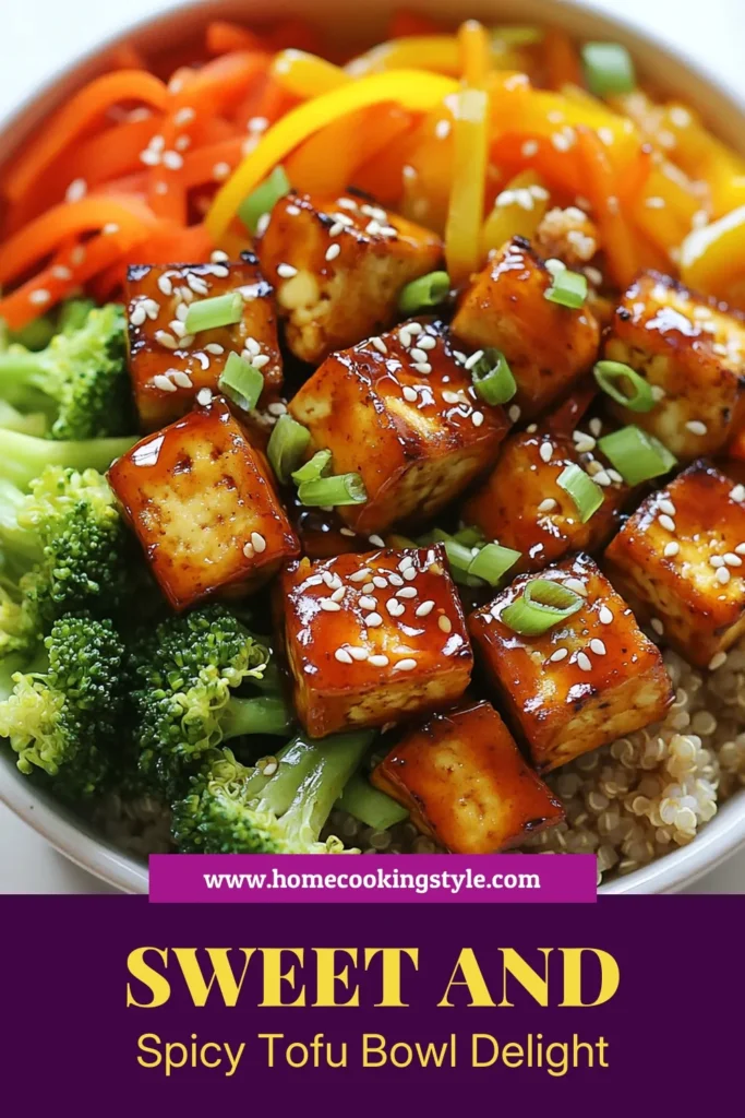 Looking for a quick and delicious meal? Try this Honey Sriracha tofu bowls recipe! This vegan tofu recipe features crispy spicy honey tofu tossed with vibrant veggies and served over brown rice or quinoa. Packed with flavor and nutrients, it's a healthy tofu stir-fry that’s perfect for any occasion. Get ready to impress your taste buds! Save this recipe for your next meal! #HoneySrirachaTofu #VeganTofuRecipe #TofuBowlsRecipe #HealthyTofuStirFry