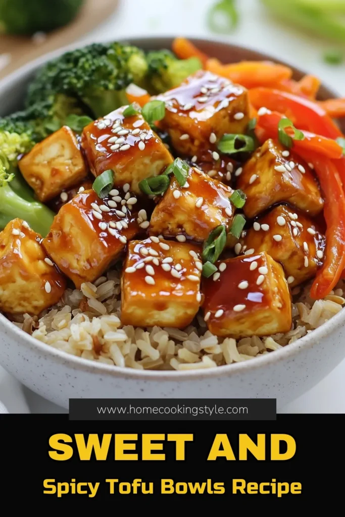 Savor the taste of Honey Sriracha Tofu Bowls, the perfect blend of sweet and spicy in a nutritious vegetarian meal prep! This tofu bowls recipe features crispy marinated tofu, vibrant veggies, and wholesome brown rice or quinoa. Enjoy these healthy tofu recipes any day of the week, ideal for quick lunches or dinners. Don't miss out on this delicious spicy tofu dish—save and try it today! #HoneySrirachaTofu #TofuBowlsRecipe #VegetarianMealPrep #HealthyTofuRecipes