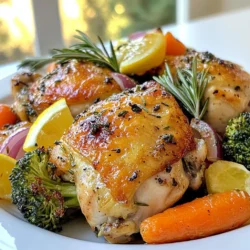 Garlic Herb Roasted Chicken & Veggies Simple Delight