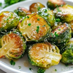- 1 pound Brussels sprouts - 4 tablespoons unsalted butter - 4 cloves garlic - 1 tablespoon olive oil - 1 teaspoon garlic powder - 1 teaspoon paprika - Salt and pepper - Optional: 2 tablespoons grated Parmesan cheese - Fresh parsley for garnish To make Garlic Butter Roasted Brussels Sprouts, you need fresh Brussels sprouts. Start with one pound. Trim them and cut them in half. This helps them cook evenly. Next, you need four tablespoons of unsalted butter. Butter gives the sprouts a rich taste. Add four cloves of minced garlic too. The garlic adds a bold flavor. You will also need one tablespoon of olive oil. This helps the spices stick. Garlic powder and paprika both add depth. Use one teaspoon of each. Don’t forget salt and pepper to taste. These simple seasonings bring out the flavors. If you like cheese, add two tablespoons of grated Parmesan cheese. It gives a nice touch. Finally, you need fresh parsley for garnish. This makes the dish look pretty and bright. With these ingredients, you are ready to create a tasty side dish. Enjoy the fun of cooking! {{ingredient_image_1}} - Preheat the oven to 400°F (200°C). - Trim and halve 1 pound of Brussels sprouts. - In a small saucepan, melt 4 tablespoons of unsalted butter over low heat. - Add 4 minced cloves of garlic to the melted butter. Cook for about 1-2 minutes until it smells great. - In a large bowl, mix the Brussels sprouts with 1 tablespoon of olive oil, 1 teaspoon of garlic powder, 1 teaspoon of paprika, salt, and pepper. - Pour the garlic butter over the sprouts. Toss well to coat every piece. - Spread the Brussels sprouts on a baking sheet lined with parchment paper in a single layer. - Roast in the oven for 20-25 minutes. Halfway through, toss them to cook evenly. - If you like, sprinkle 2 tablespoons of grated Parmesan cheese over the sprouts in the last 5 minutes of baking. - Remove from the oven and garnish with fresh chopped parsley before serving. - Using fresh vs. dried garlic: Fresh garlic gives a bright taste. It adds a rich flavor that dried garlic cannot match. If you use fresh garlic, chop it finely to release more oils. This makes the dish shine. - Importance of even halving: Halve the Brussels sprouts evenly. This helps them cook at the same rate. If some pieces are bigger, they may not roast well. You want all pieces to be tender and crispy. - Adjusting seasoning to preference: Seasoning is key in this dish. Start with the basic salt and pepper. Then, taste and add more if needed. Feel free to add more garlic powder or paprika for extra kick. - How to avoid soggy Brussels sprouts: To keep them crisp, do not crowd the baking sheet. Space the sprouts out well. This allows air to circulate, making them crispy instead of soggy. - Tips for achieving crispy texture: Roast at a high temperature, like 400°F (200°C). The high heat helps brown the outer layer. Toss them halfway to ensure even cooking and crispiness. - Importance of tossing midway: Tossing the sprouts halfway is vital. It helps them brown on all sides. This simple step makes a big difference in texture. - Pairing with main courses: Garlic butter roasted Brussels sprouts pair well with meats. They go great with chicken, steak, or even fish. The rich flavor complements many dishes. - Ideal serving temperature: Serve the sprouts warm for the best taste. They taste great right out of the oven. If you wait too long, they may lose their crispness. Enjoy them fresh! Pro Tips Freshness Matters: Choose Brussels sprouts that are firm and bright green for the best flavor and texture. Don't Overcrowd: Ensure the Brussels sprouts are spread out on the baking sheet to allow for even roasting and crispiness. Variations on Flavor: Experiment with different seasonings like balsamic vinegar or lemon zest for a unique twist. Perfectly Crispy: For extra crispiness, you can broil the Brussels sprouts for the last 2-3 minutes of cooking. {{image_2}} You can spice up your Brussels sprouts with red pepper flakes. Just sprinkle a pinch on before roasting. This adds a nice kick to the dish. If you want a lighter version, try using only olive oil. It keeps the flavor while cutting down on butter. For a tangy twist, drizzle some balsamic vinegar over the sprouts before roasting. It brings a bright flavor that pairs well with garlic. If you need a vegan option, swap the butter for plant-based butter. This keeps the rich flavor while making it dairy-free. For those avoiding dairy, you can skip the Parmesan cheese or use a non-dairy cheese. It still gives a nice touch without the milk. You can use an air fryer for quicker cooking. This method gives you crispy sprouts in less time. Just toss them in the air fryer basket, set the timer, and let it do its magic! Grilling is another fun way to cook Brussels sprouts. It adds a smoky flavor that enhances the garlic butter. Just toss them on the grill until they get nice marks and are tender. To keep your garlic butter roasted Brussels sprouts fresh, put them in an airtight container. Allow them to cool first, then seal the container. Store it in the fridge. They can last up to three days. For the best texture, I recommend reheating them in the oven. Preheat the oven to 350°F (175°C). Spread the sprouts on a baking sheet and heat for about 10 minutes. You can also use the microwave for a quick reheating. Just place them in a microwave-safe dish, cover, and heat for about 1-2 minutes. Yes, you can freeze these sprouts! First, let them cool completely. Spread them on a baking sheet and freeze until solid. Then, transfer them to a freezer bag. They will keep well for up to three months. To enjoy the best taste, reheat from frozen in the oven. Brussels sprouts are very good for you. They have lots of vitamins and fiber. They can help with digestion and keep your heart healthy. They are low in calories, making them great for weight loss. Plus, they have antioxidants that fight free radicals, which is good for your body. Yes, you can use frozen Brussels sprouts. Just thaw them first and pat them dry. This step helps them roast better. Frozen sprouts may take a little longer to cook, so keep an eye on them. Brussels sprouts are done when they are golden brown and crispy. You can poke them with a fork. If they feel tender inside, they are ready. Toss them halfway through roasting for even cooking. You can prepare Brussels sprouts ahead of time. Just toss them with the garlic butter and seasonings. Then, store them in the fridge. When you’re ready, roast them for a quick and tasty side dish. This blog post covered how to make tasty roasted Brussels sprouts. We discussed the key ingredients and provided a simple recipe. You learned helpful tips for flavor and cooking methods. We also explored variations to suit your taste and how to store leftovers. In conclusion, trying this dish can bring joy to your meals. Get creative with flavors and enjoy your delicious sprouts!