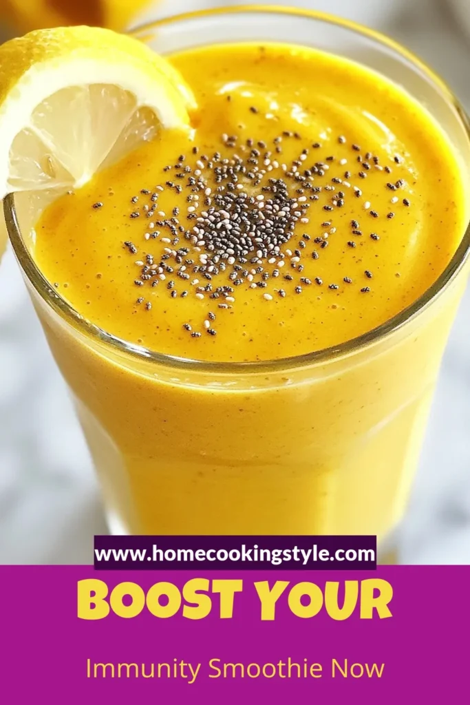 Boost your health with this delicious turmeric ginger smoothie! Packed with the benefits of turmeric and ginger, this immunity-boosting smoothie is a simple yet effective healthy smoothie recipe. Perfect for a quick breakfast or post-workout shake, it combines frozen banana, coconut milk, and nutrient-rich ingredients. Try this turmeric benefits smoothie today for a refreshing and nutritious treat. Save the recipe and share with friends! #ImmunityBoost #HealthySmoothie #GingerShake #TurmericSmoothie